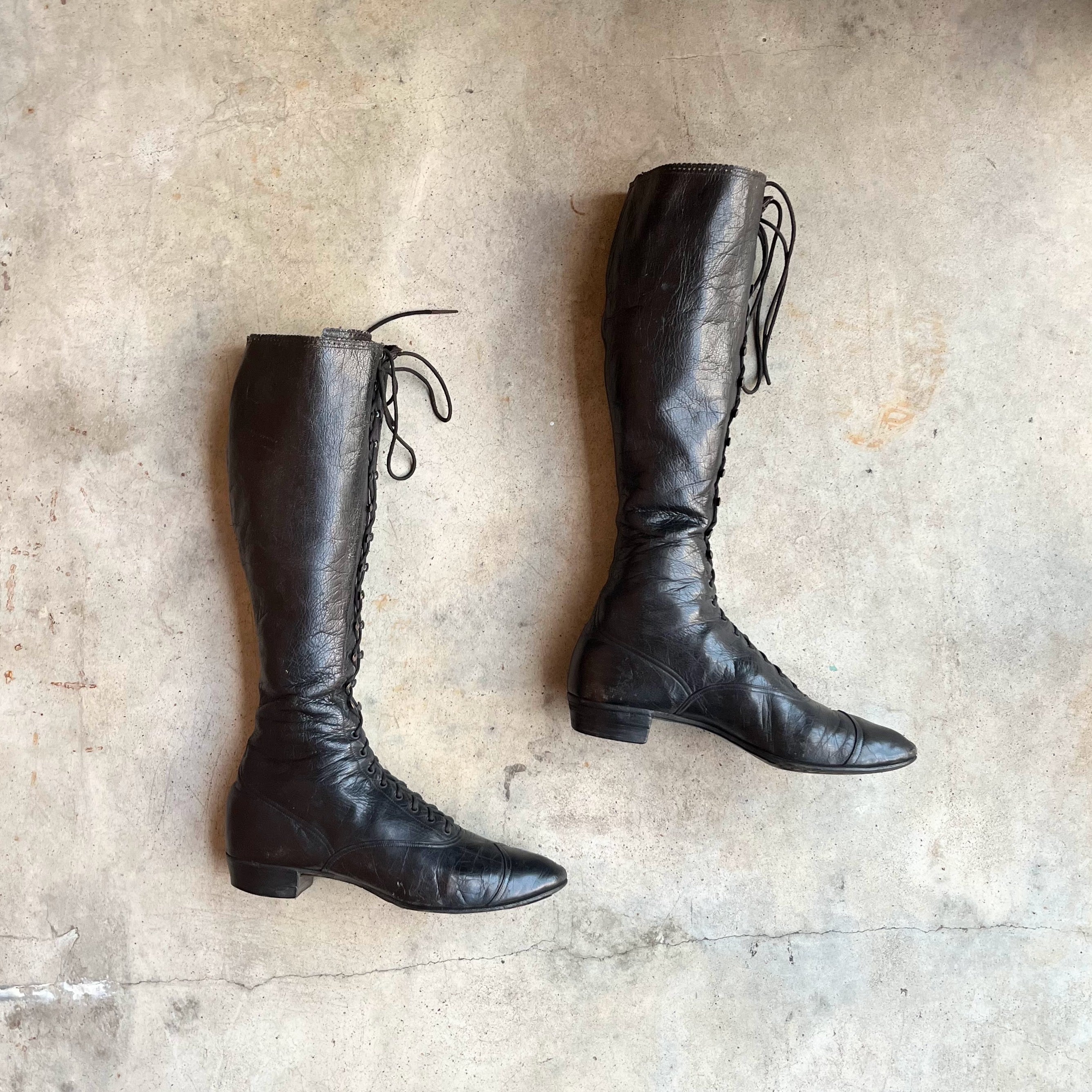 c. 1890s-1900s Cycling Boots