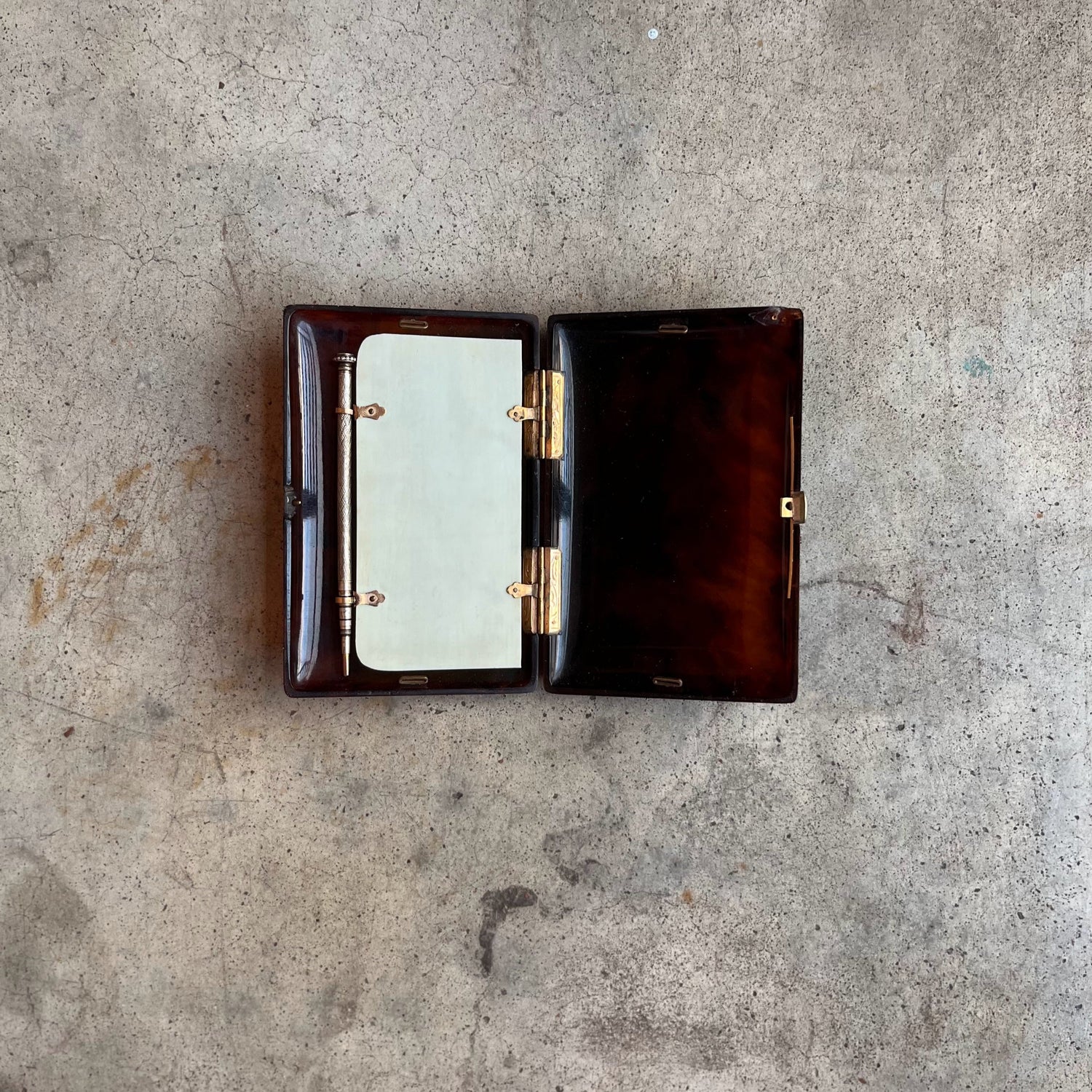 Mid-19th c. Faux Tortoise Shell Aide-Memoire Pocket Book