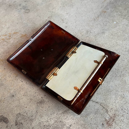 Mid-19th c. Faux Tortoise Shell Aide-Memoire Pocket Book