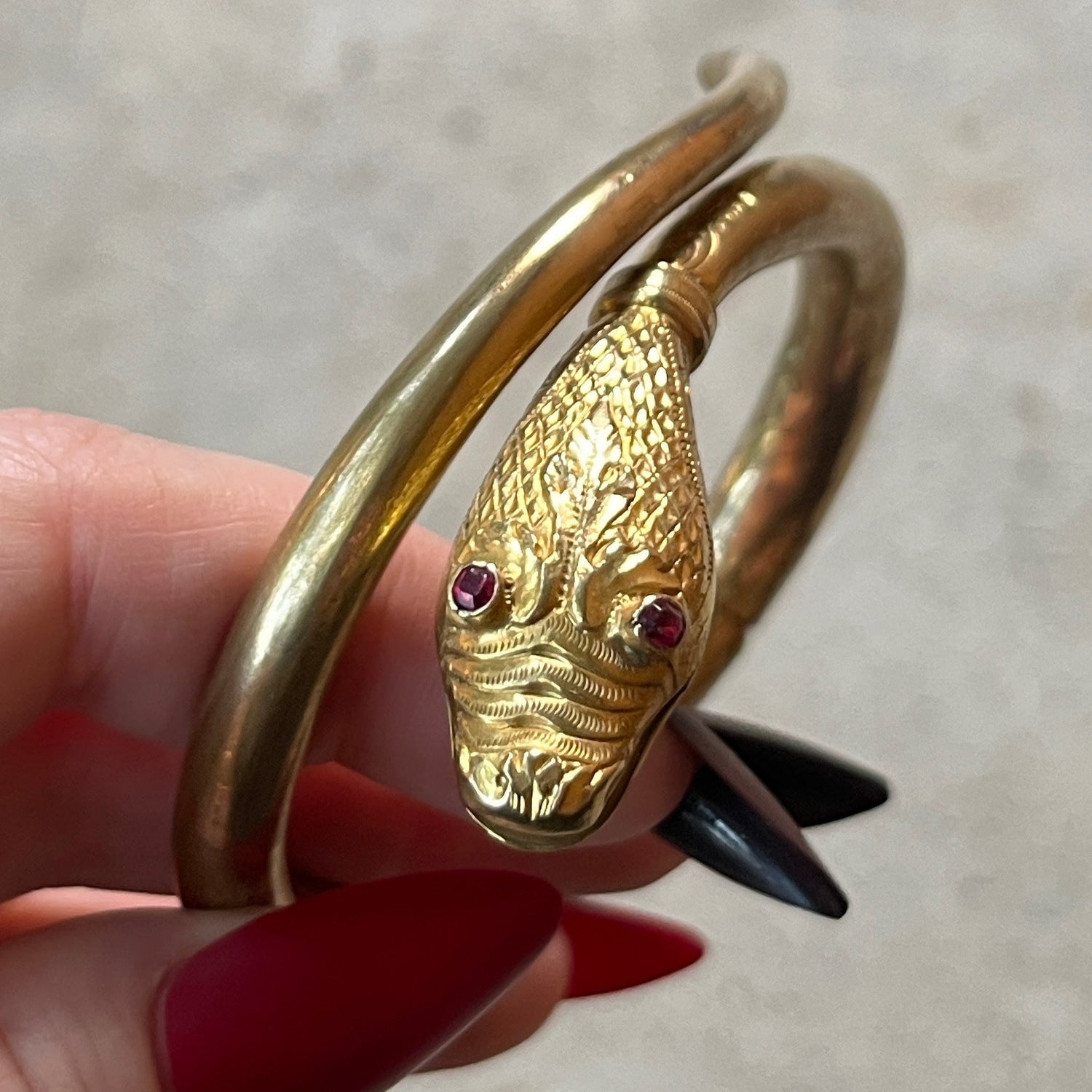 Mid-19th c. Gold Filled Snake Bracelet