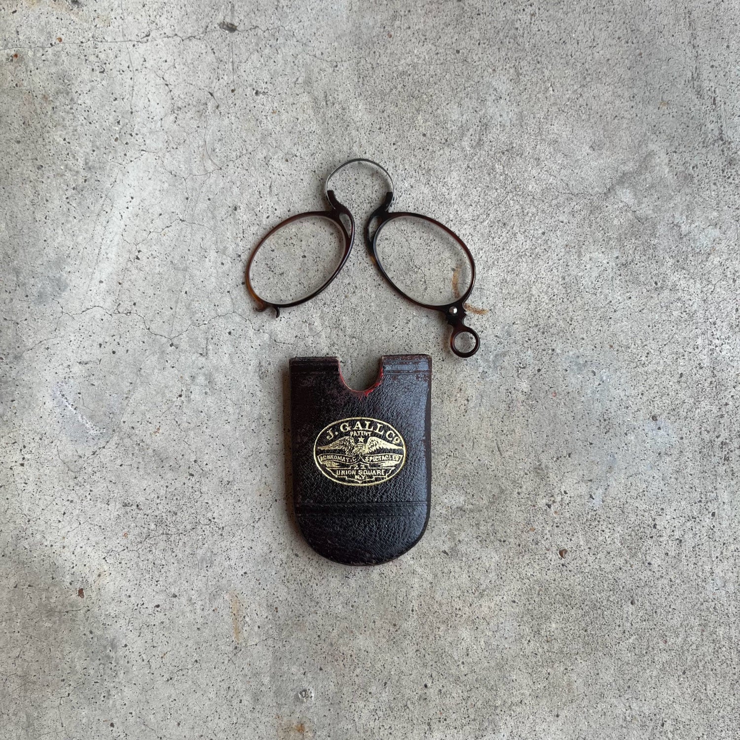 c. 1880s-1890s Tortoise Shell Pince Nez in Case