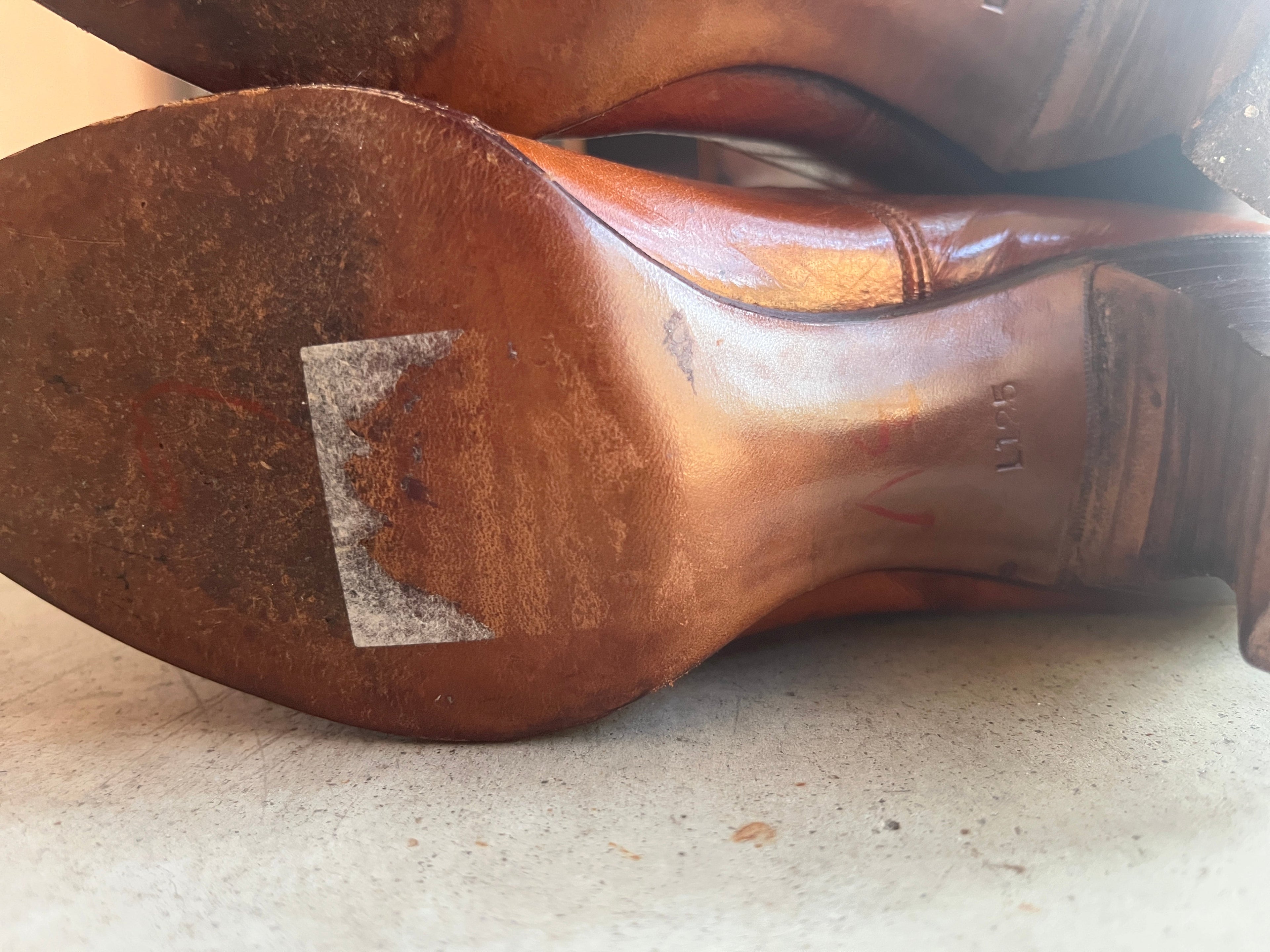 c. 1910s-1920s Tall Brown Boots | Approx Sz. 5-6