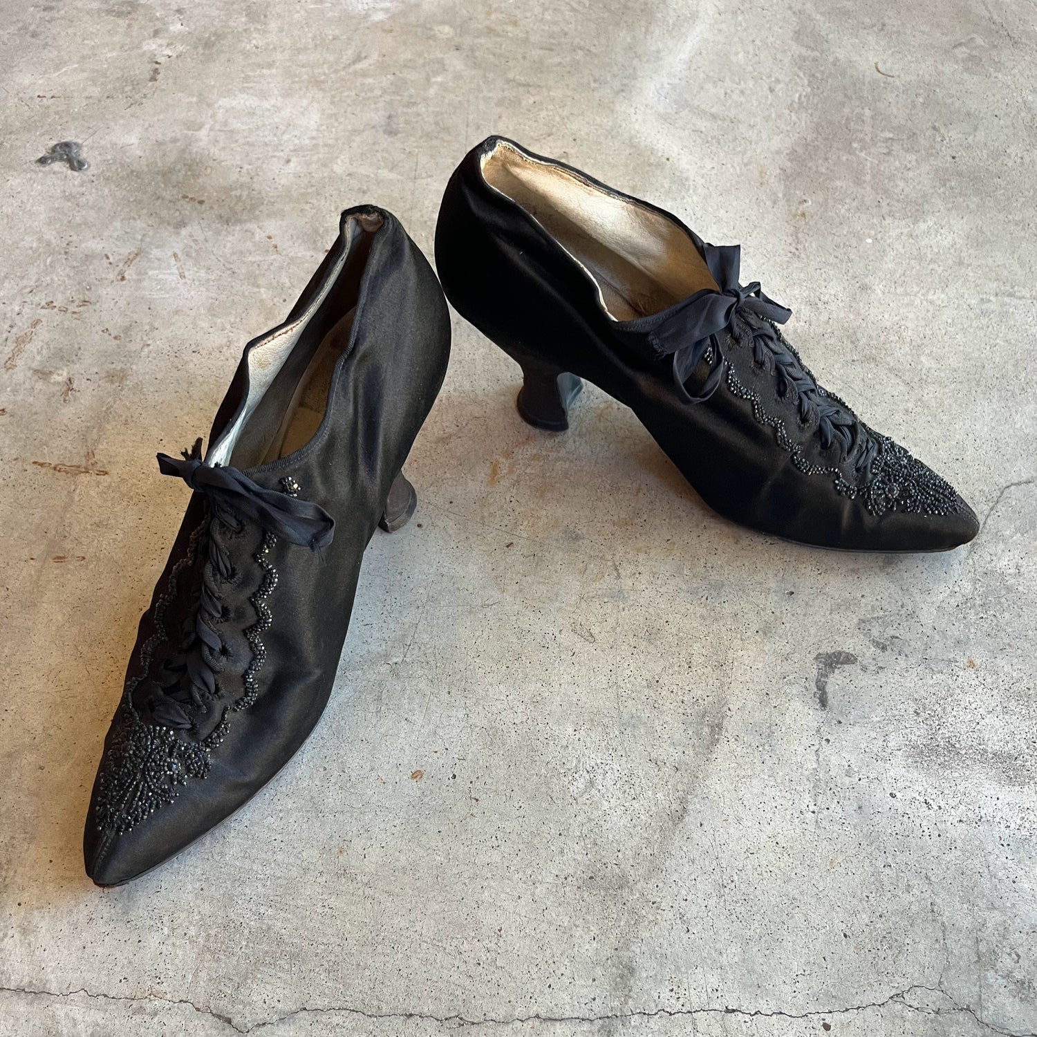 c. 1910s Silk Beaded Shoes