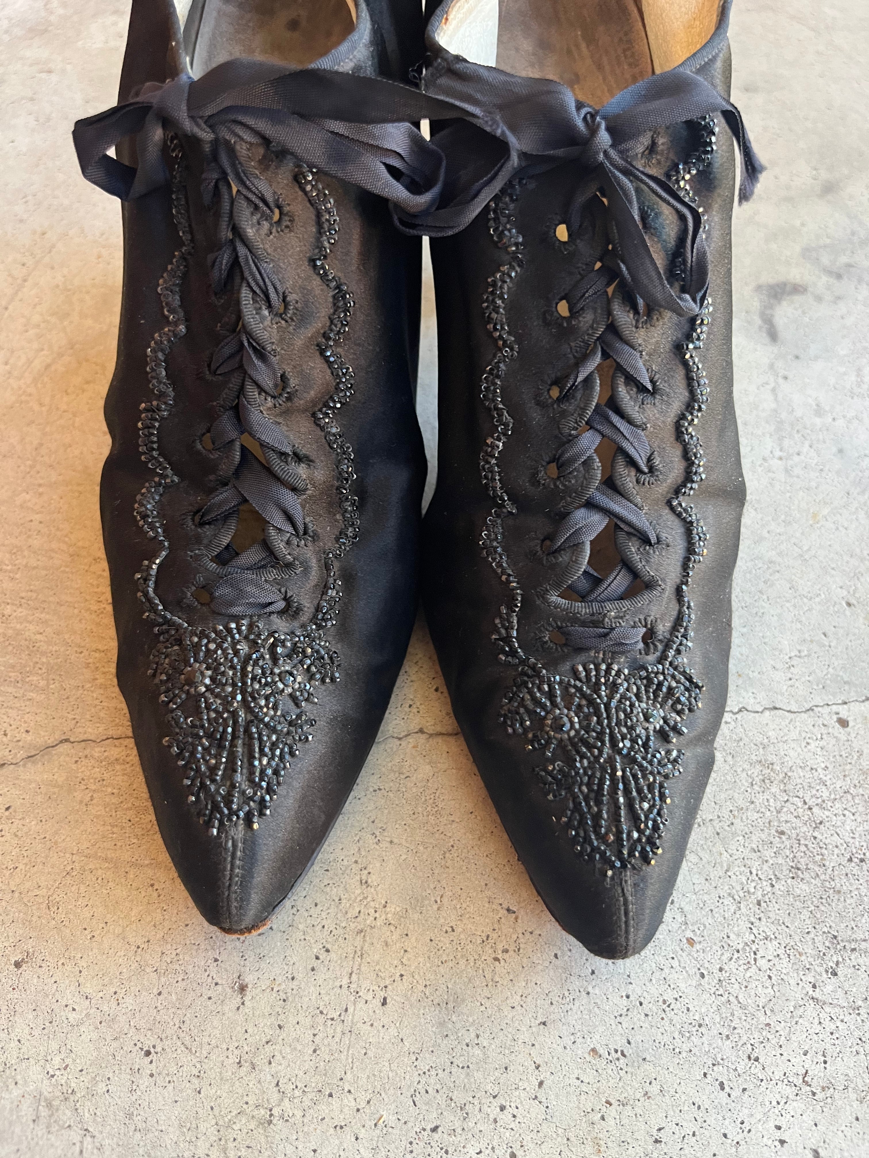 c. 1910s Silk Beaded Shoes