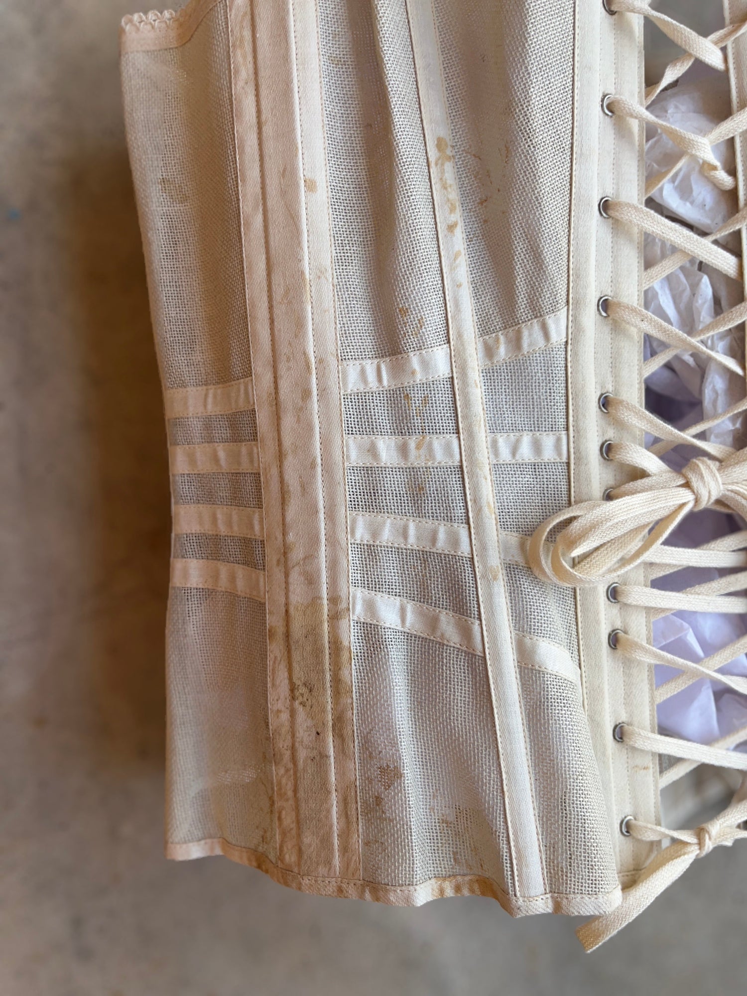 c. 1890s-1900s Summer Corset | Size 30"