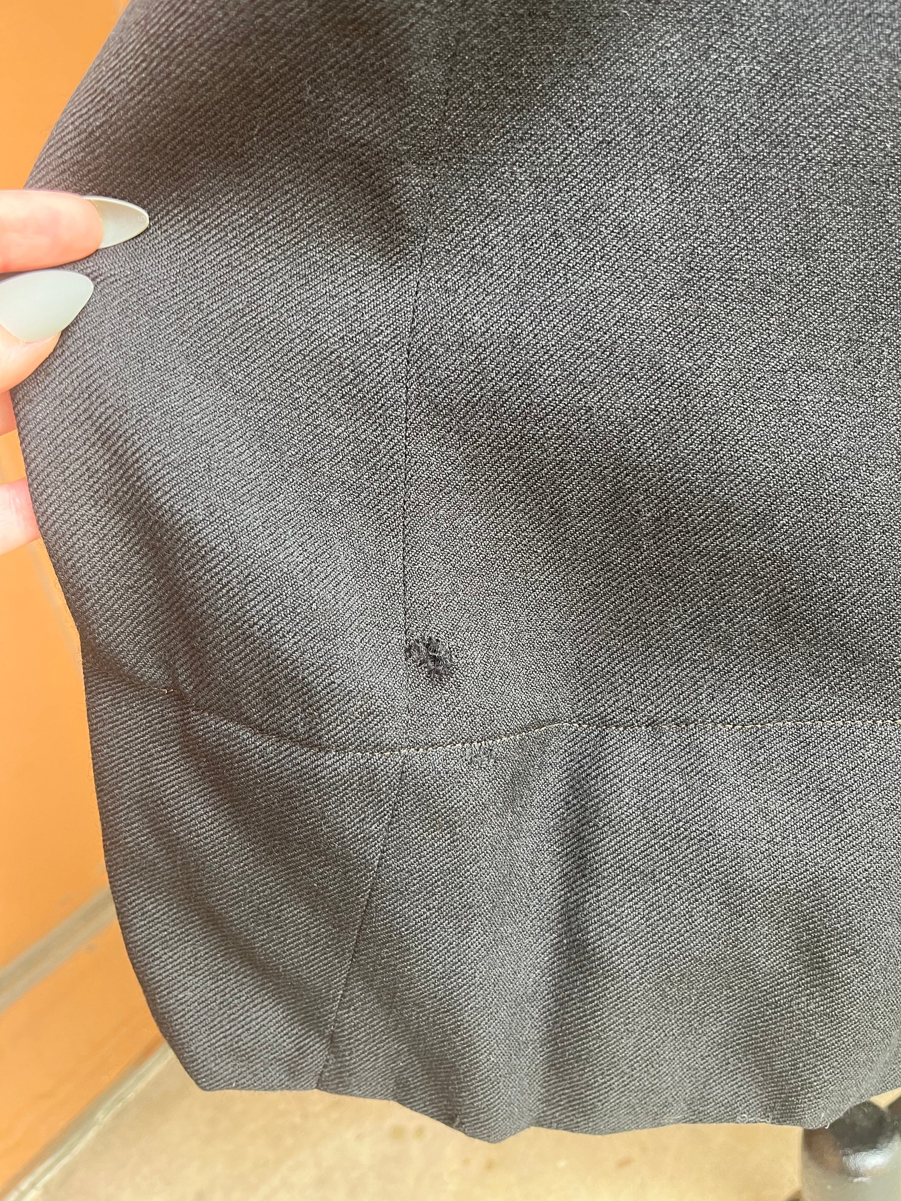 c. 1910s Black Wool Gabardine Dress | Study + Display + Repair