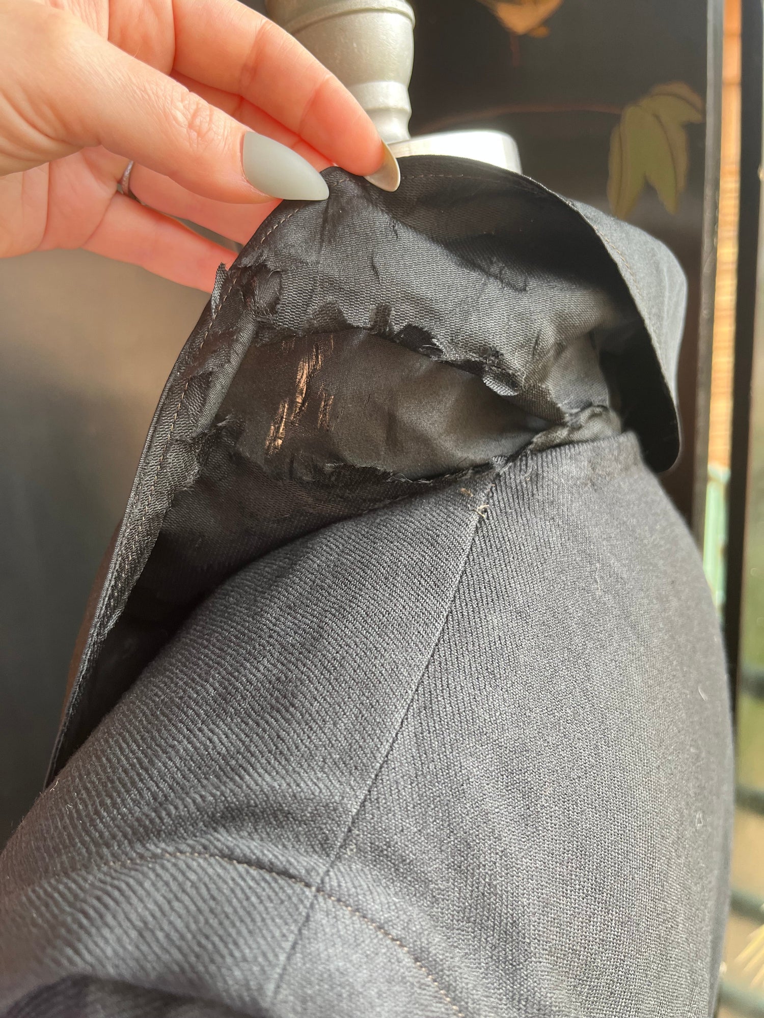 c. 1910s Black Wool Gabardine Dress | Study + Display + Repair