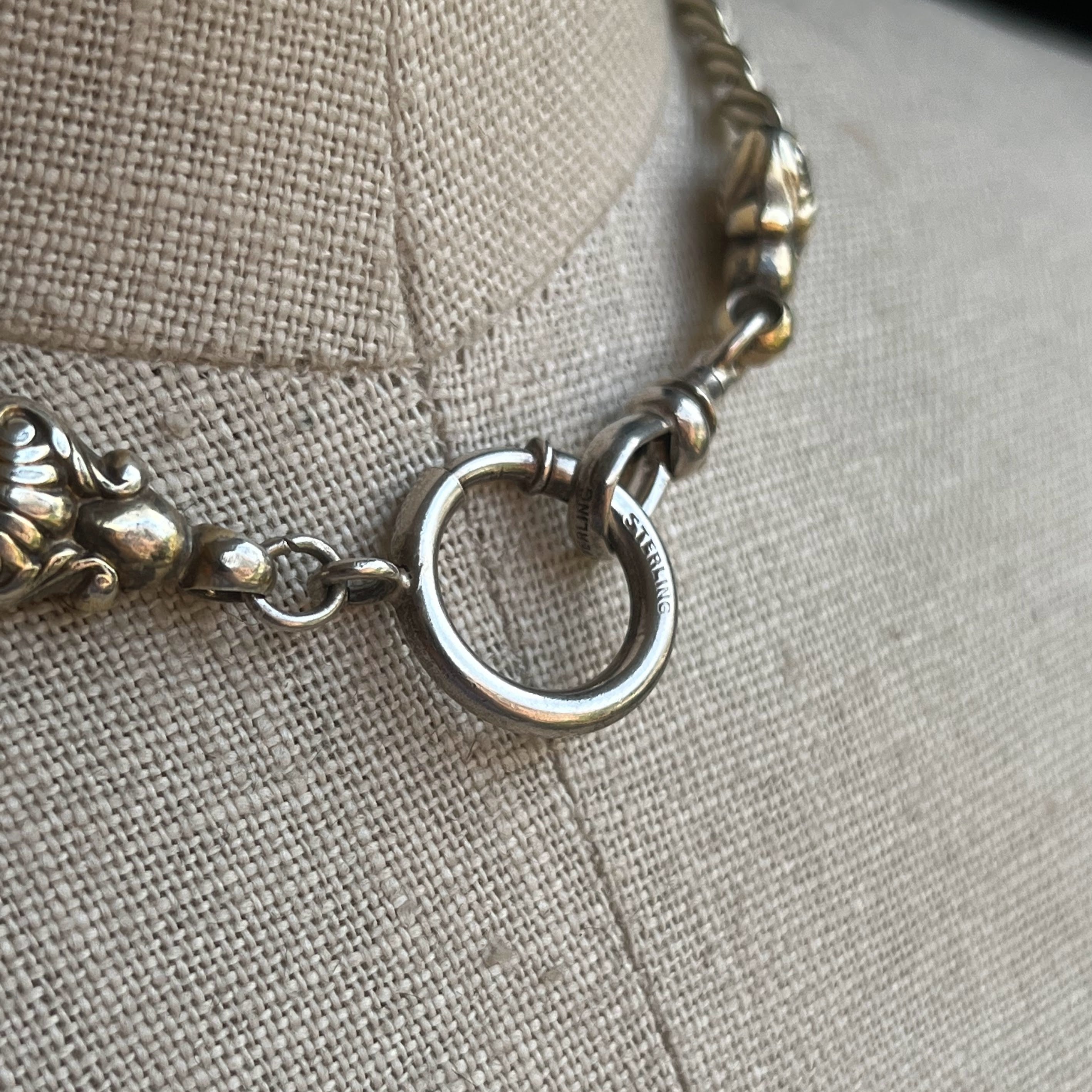 Early 19th c. Sterling Silver Curb Chain