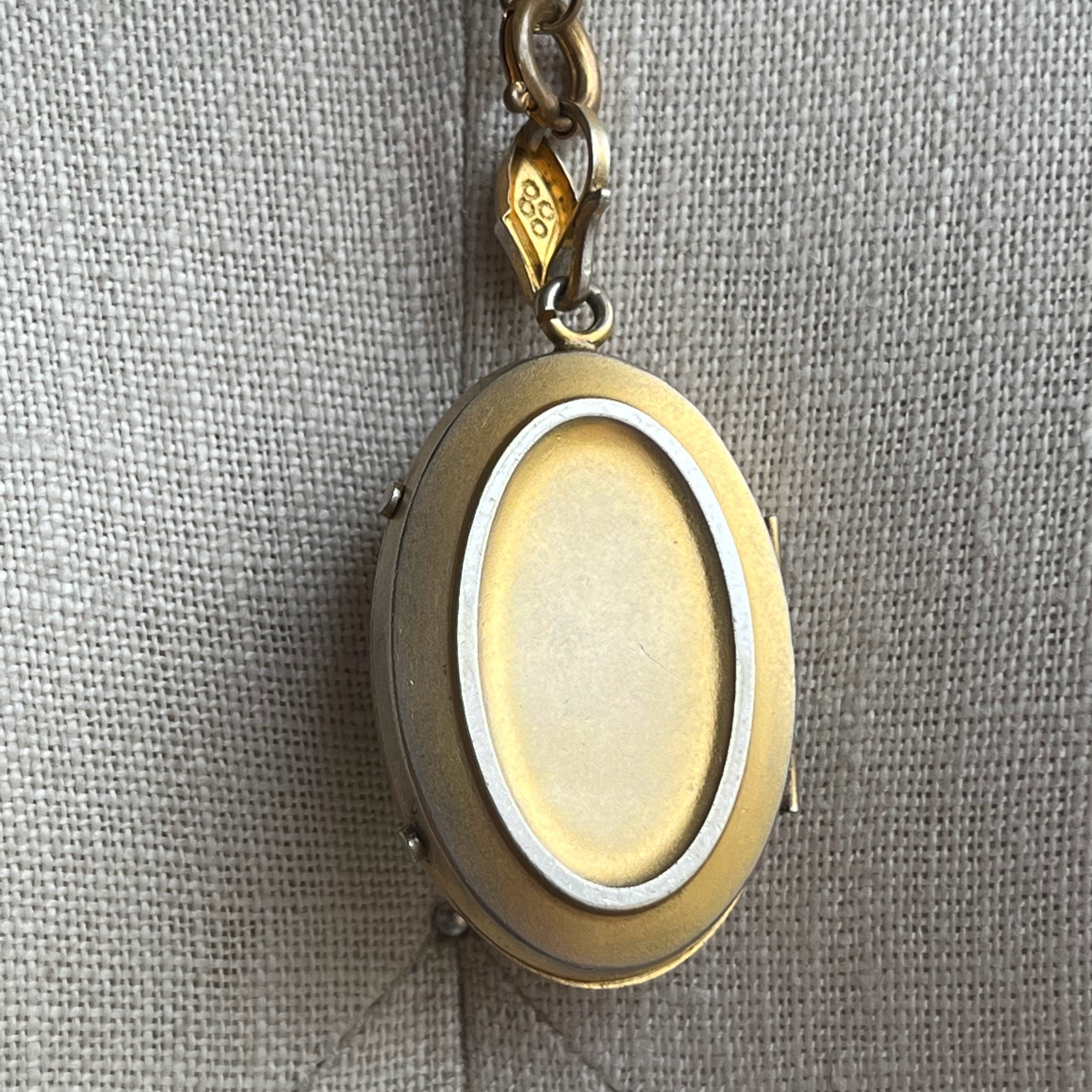 c. 1880s Hardstone Cameo Locket w/ Photo + Hair