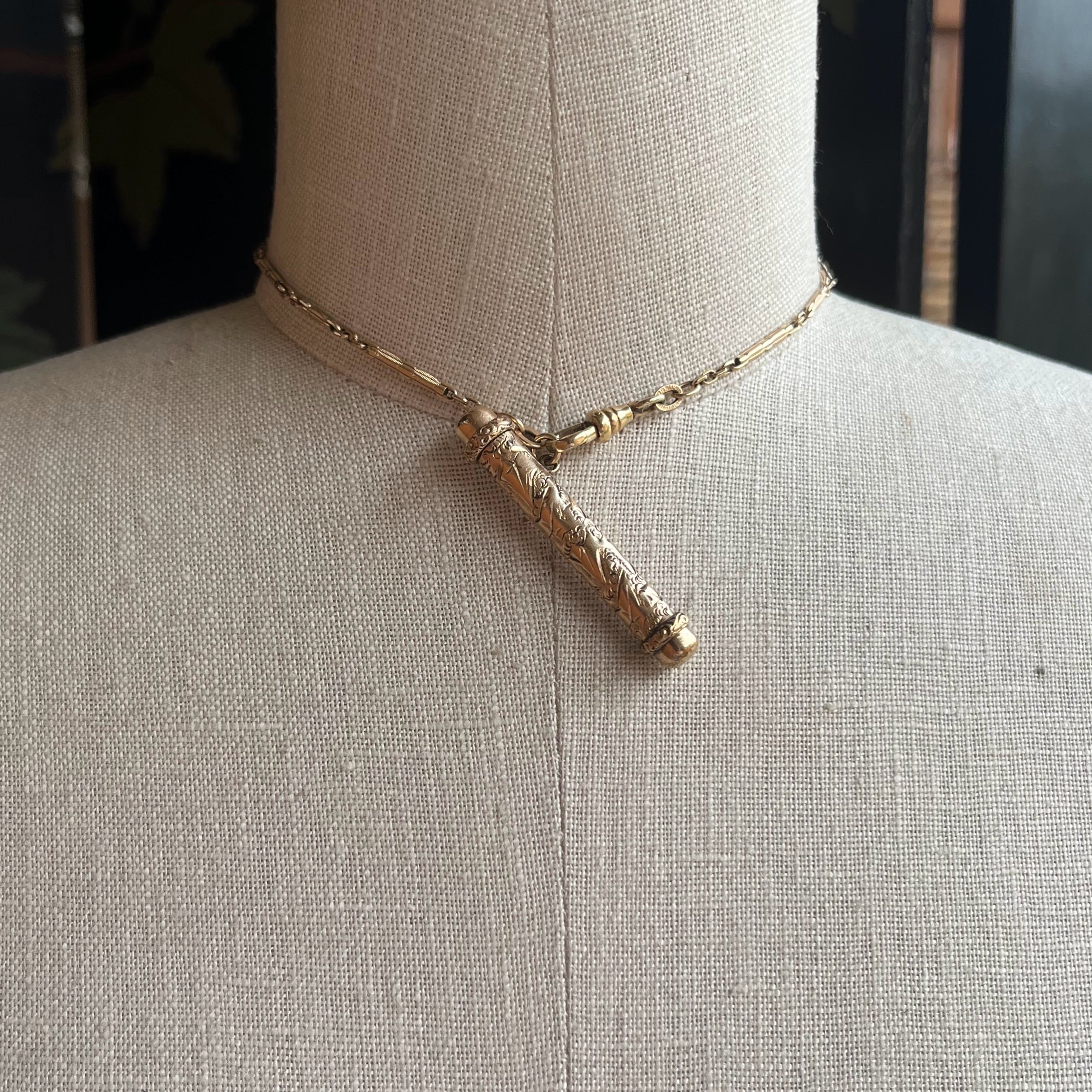 c. Turn of the Century Button Hook + Chain
