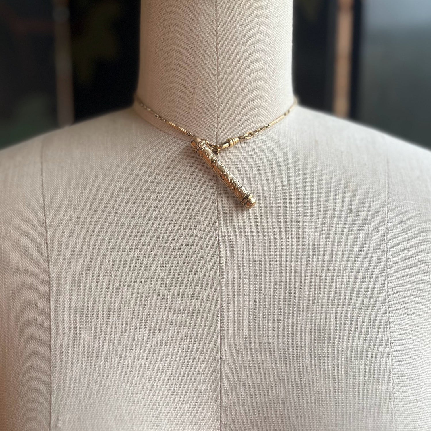 c. Turn of the Century Button Hook + Chain