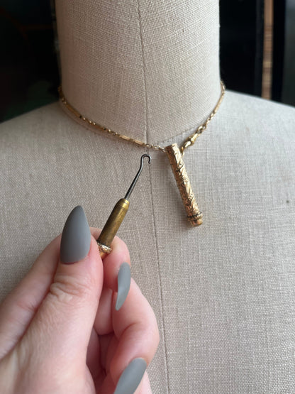 c. Turn of the Century Button Hook + Chain