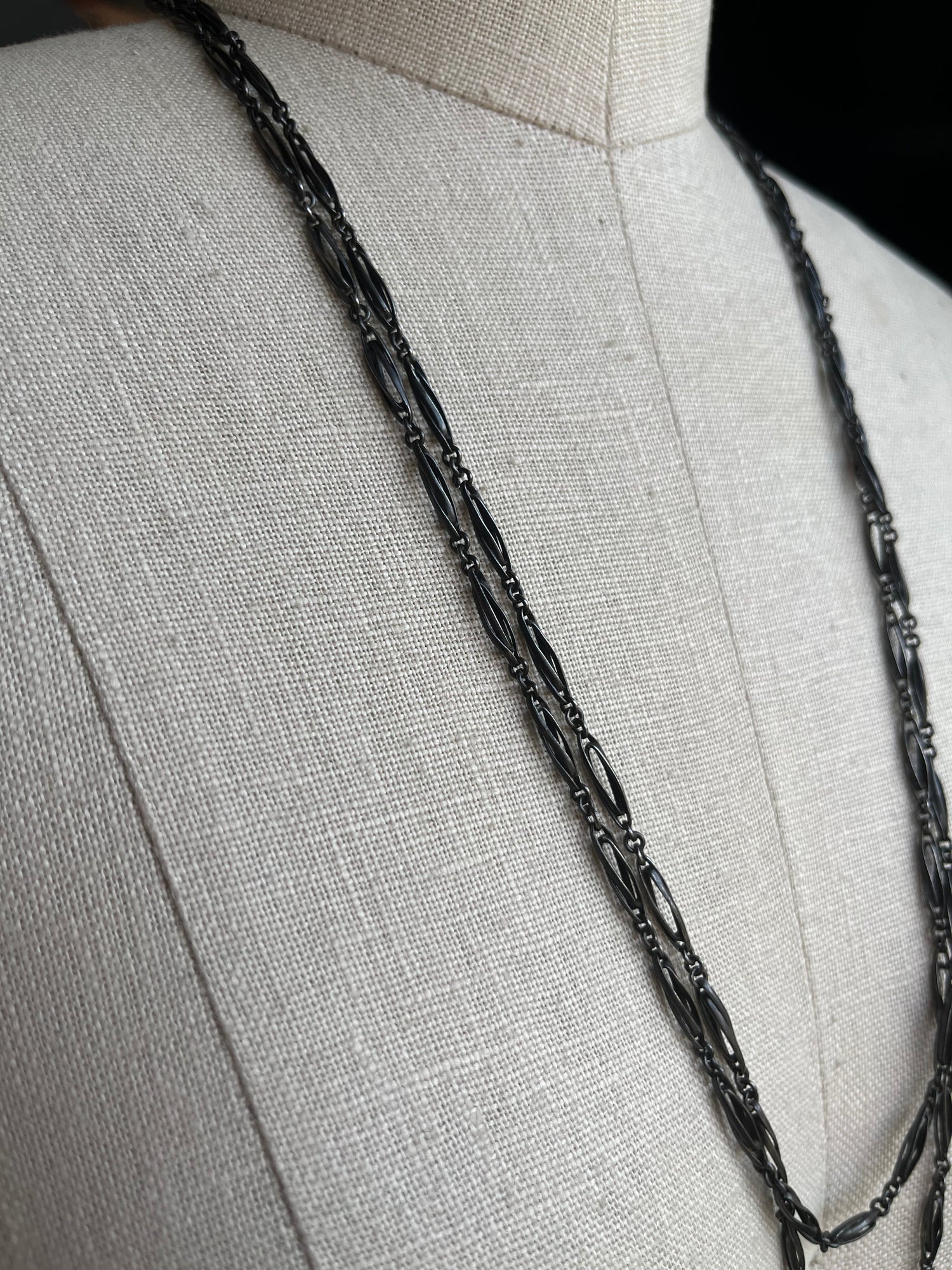 c. Late 19th Century Gunmetal Chain + Pencil