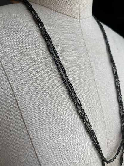 c. Late 19th Century Gunmetal Chain + Pencil