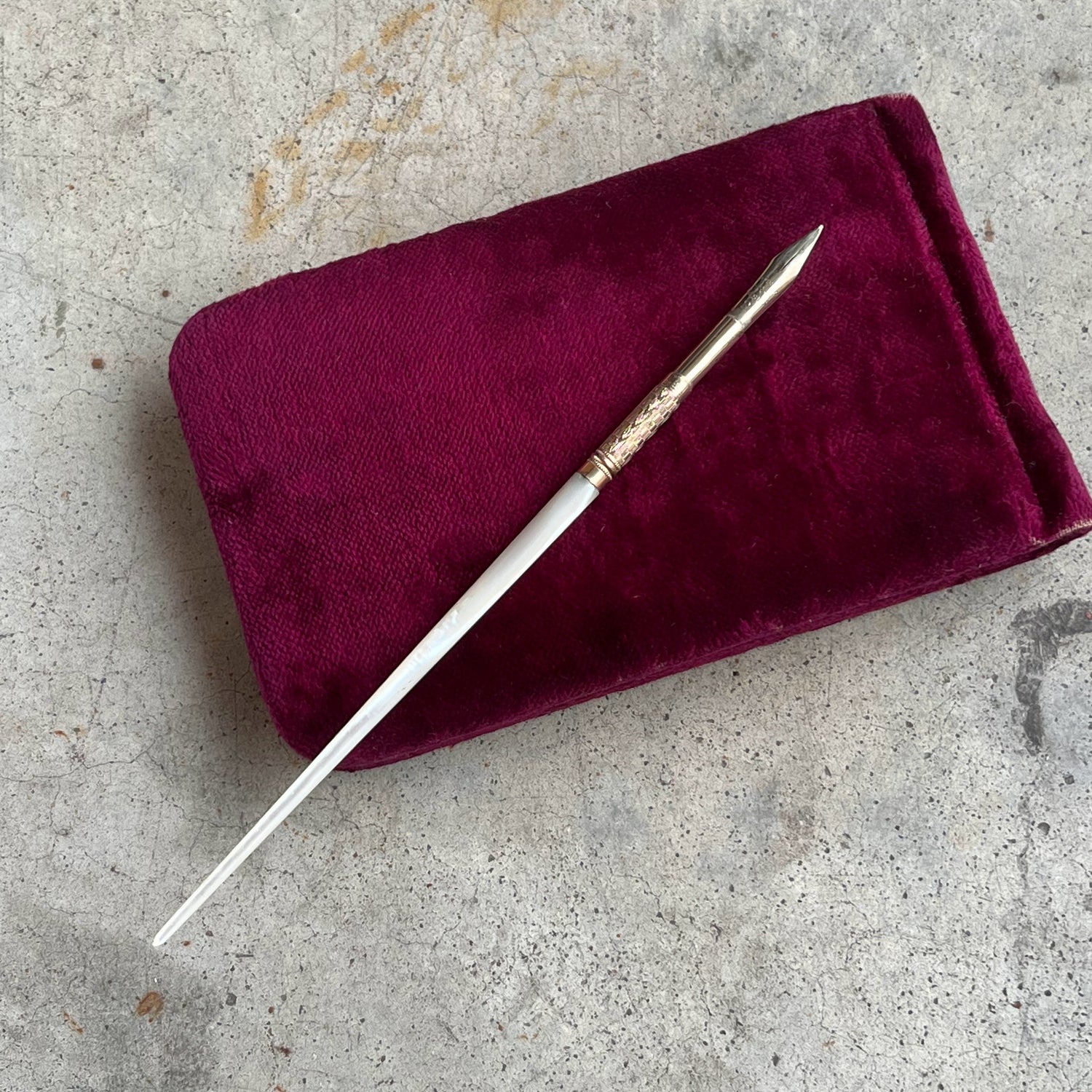 c. Turn of the Century Mother of Pearl Dip Pen
