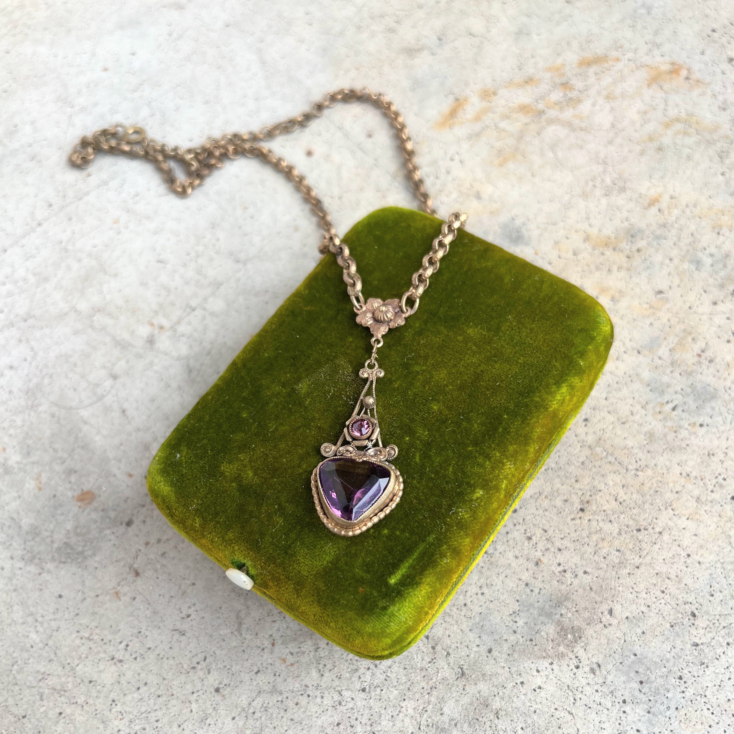 Early 20th c. Gilt Brass Necklace