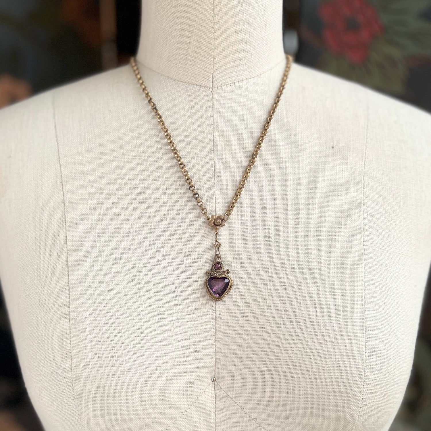 Early 20th c. Gilt Brass Necklace