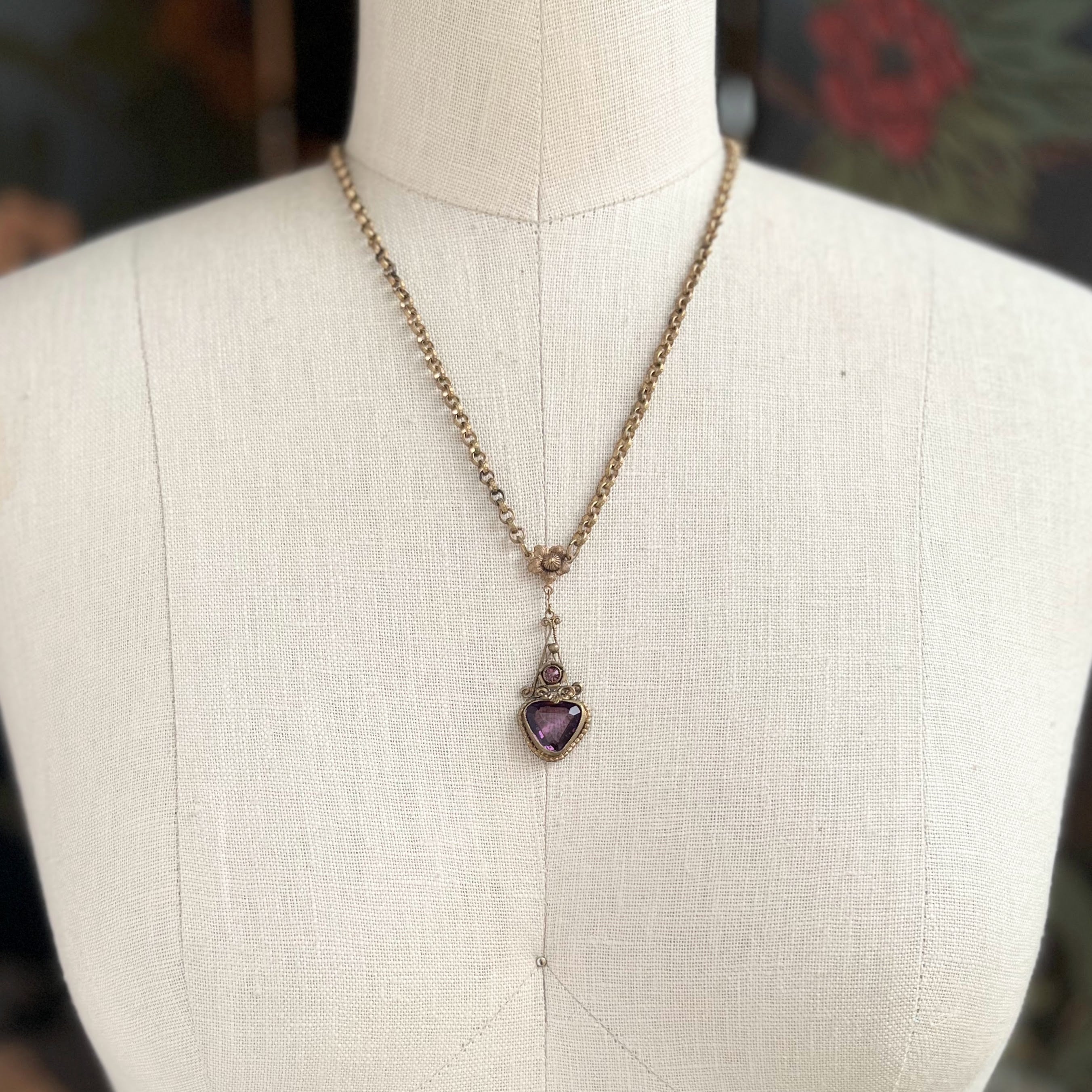 Early 20th c. Gilt Brass Necklace