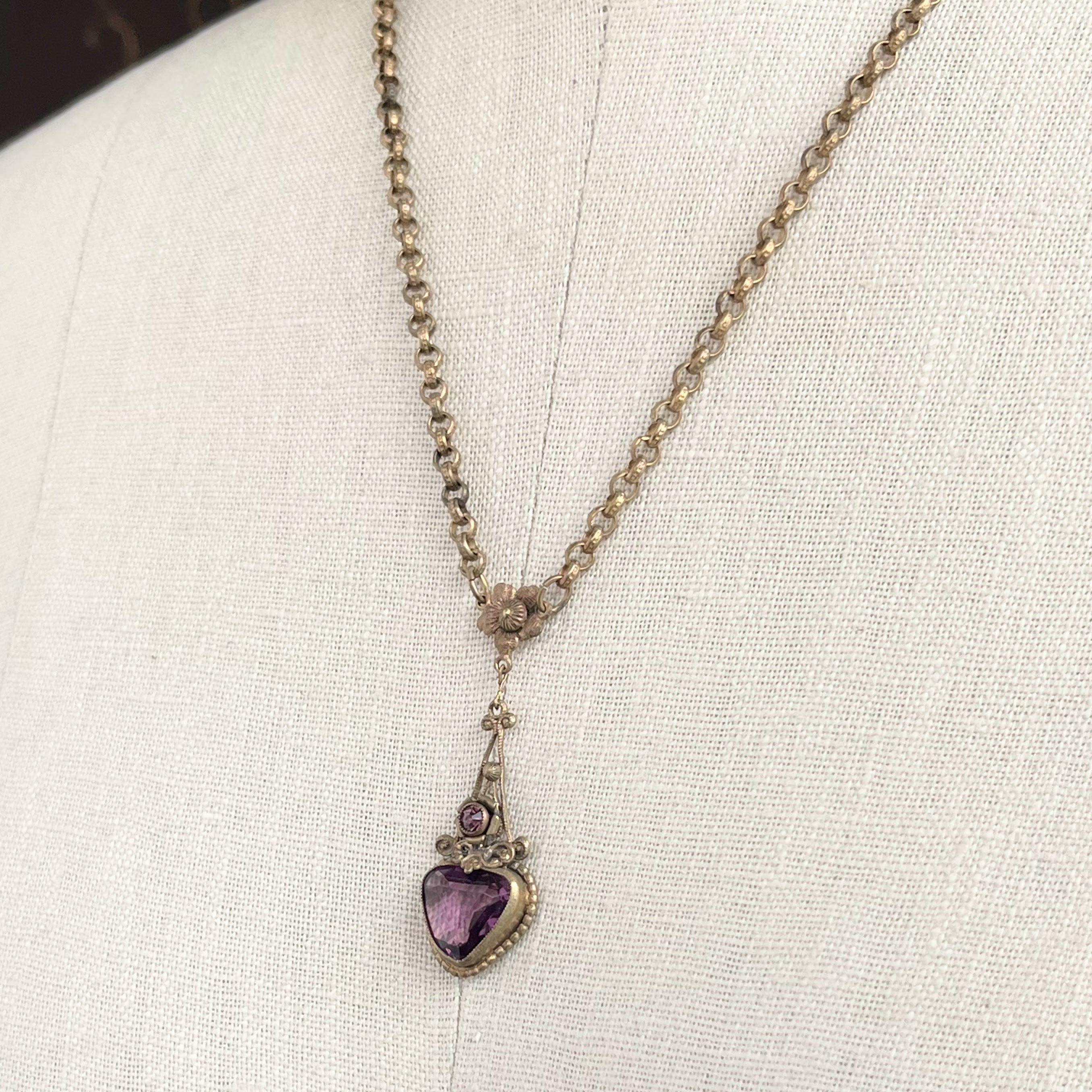 Early 20th c. Gilt Brass Necklace