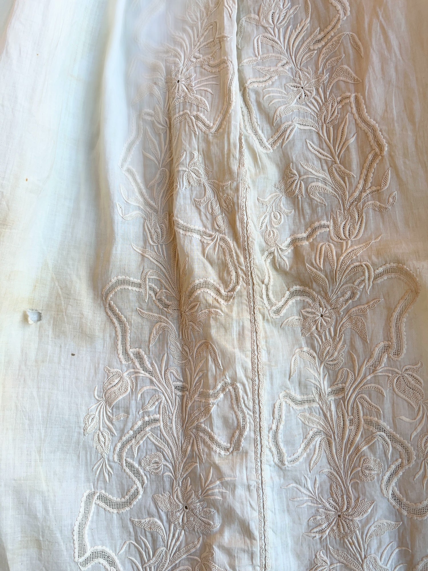 c. 1850s-1860s White Cotton Dress