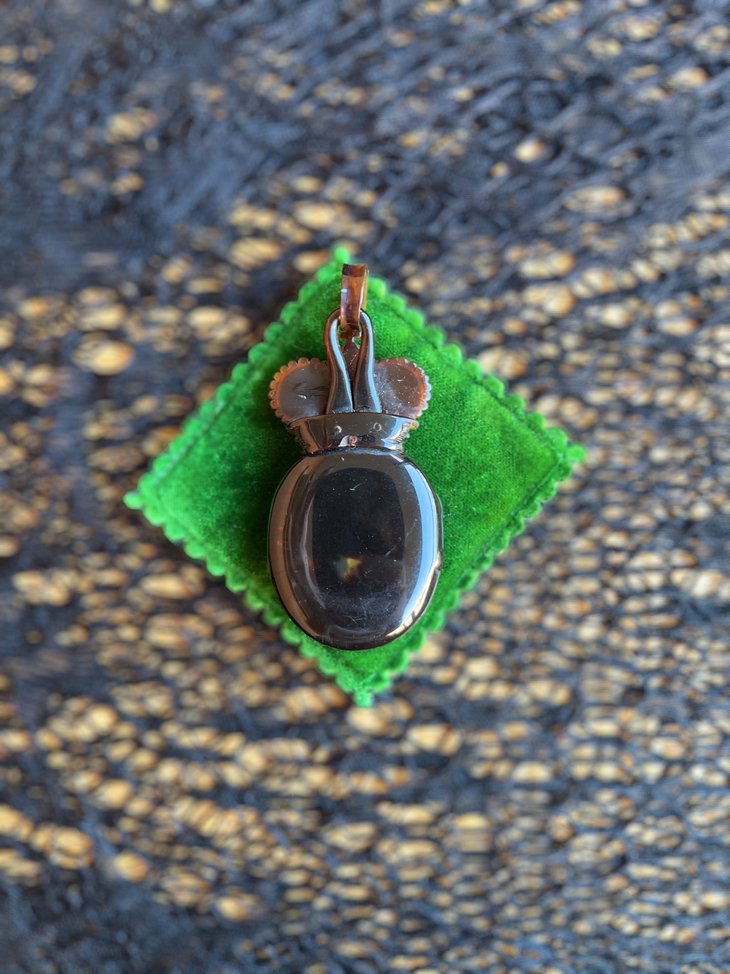 19th c. Tortoise Shell "P" Locket