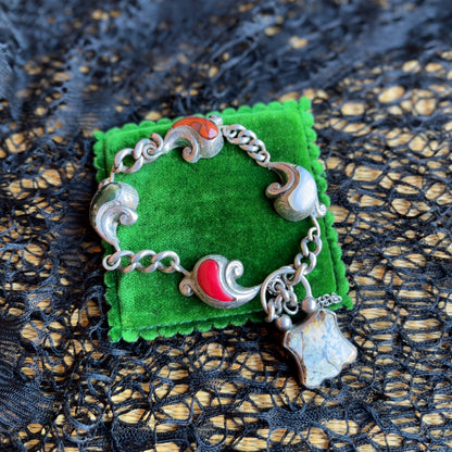 Victorian Scottish Agate Silver Bracelet