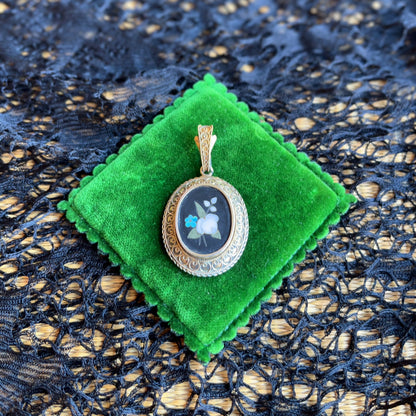 c. 1880s Pietra Dura Locket