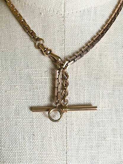 c. 1890s - 1900s Heavy Gold Filled Watch Chain