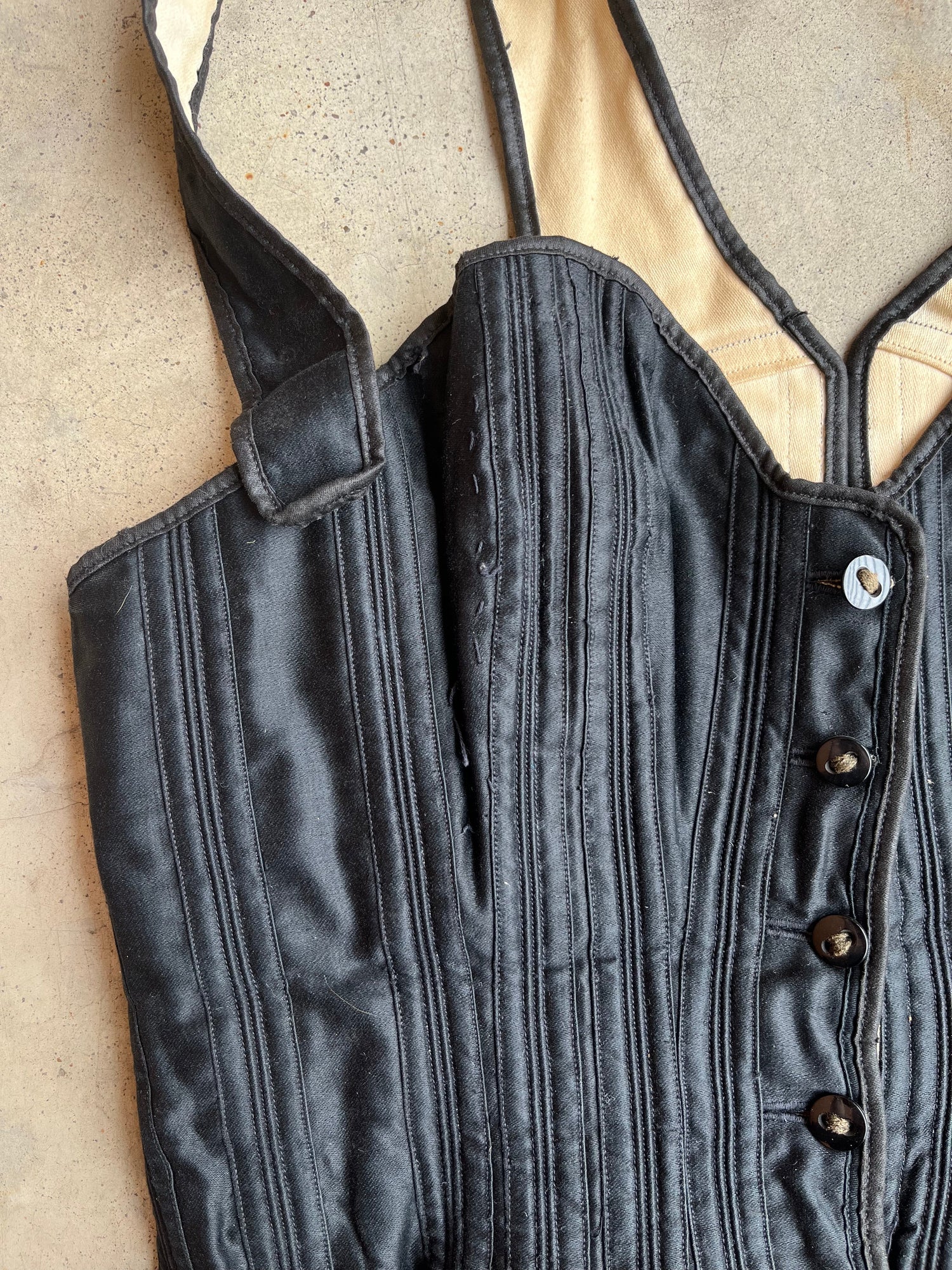 c. 1890s-1900s Black Health Corset