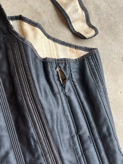 c. 1890s-1900s Black Health Corset