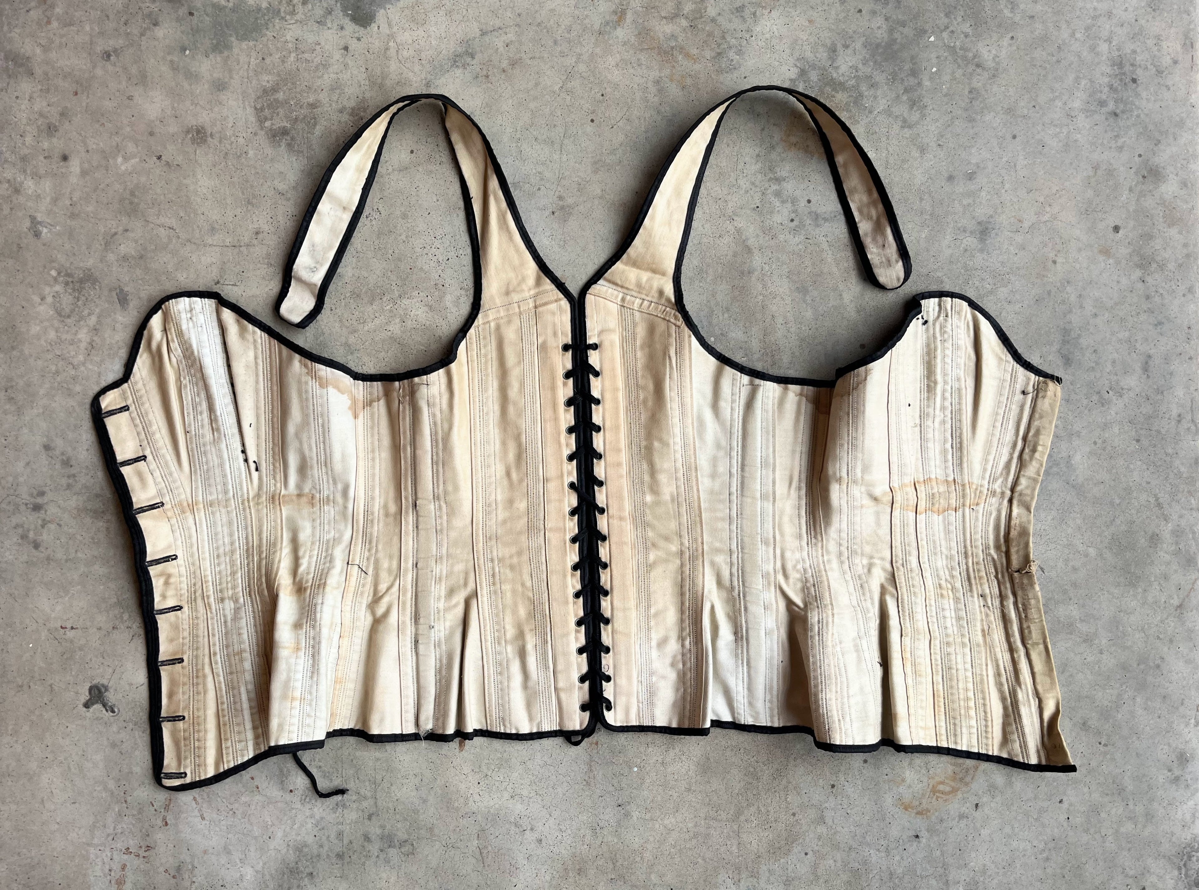 c. 1890s-1900s Black Health Corset