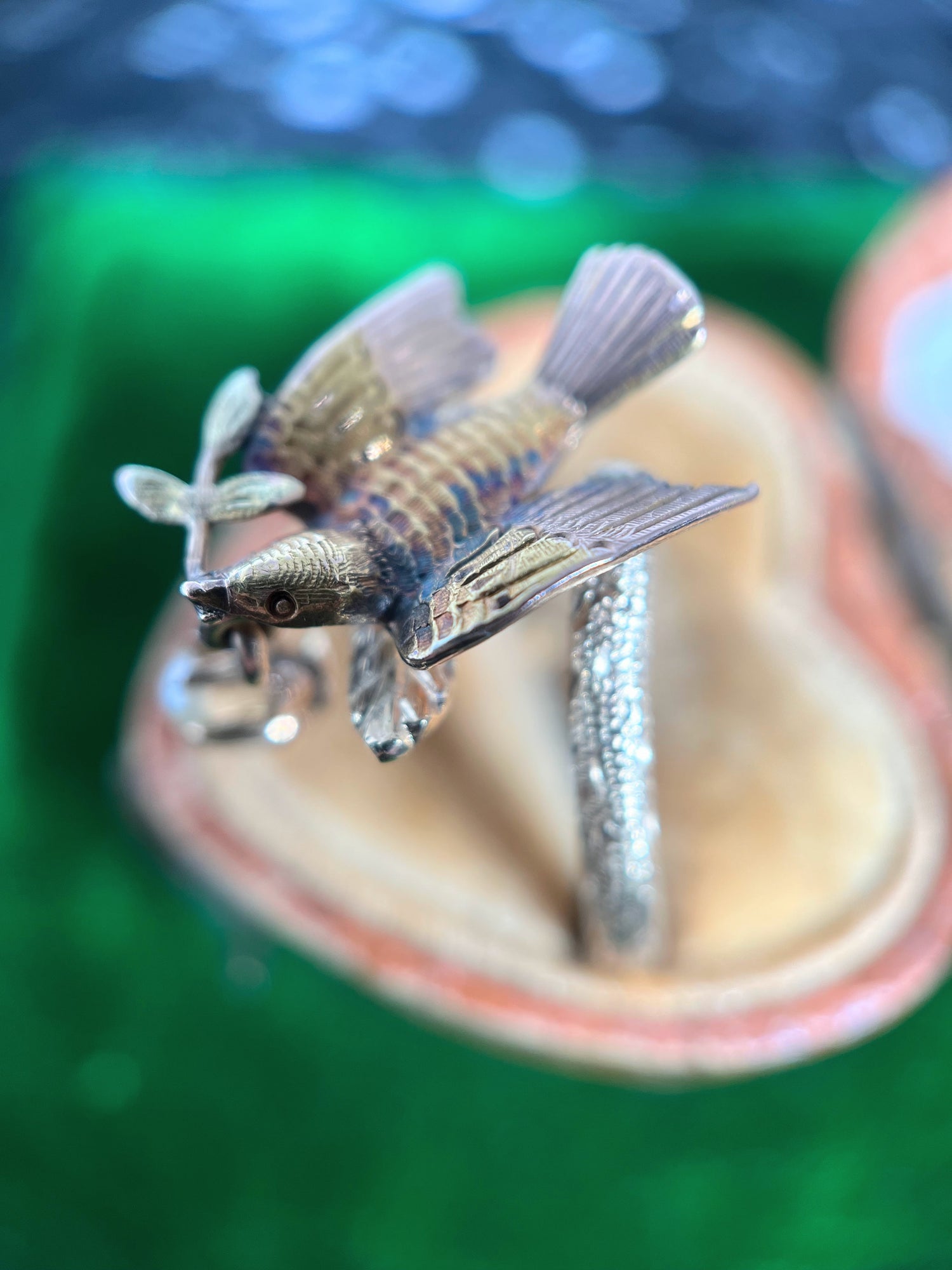 Early 20th c. 12k Gold Swallow Conversion Ring