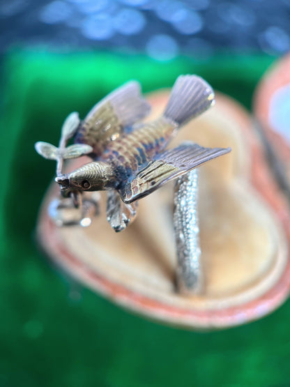 Early 20th c. 12k Gold Swallow Conversion Ring