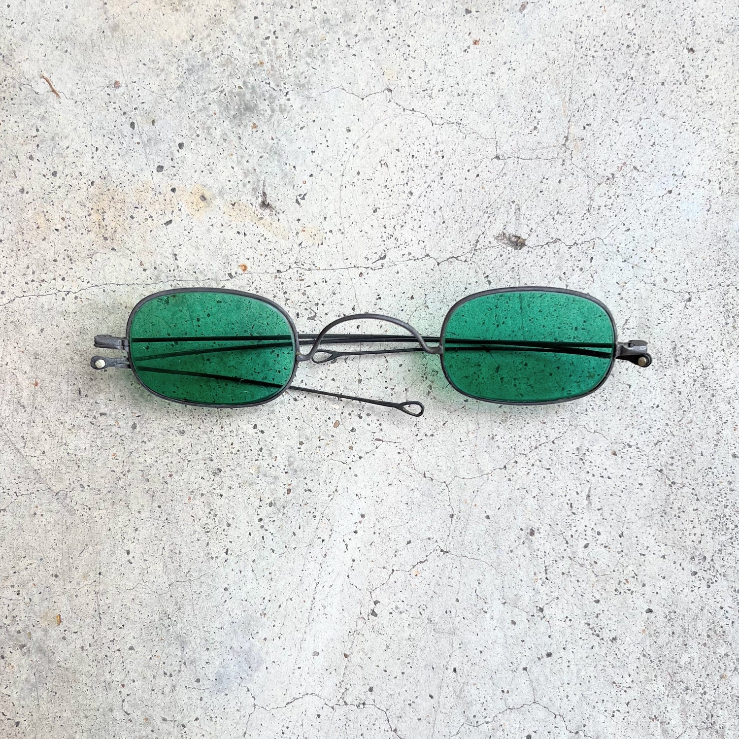 19th c. Green Tinted Eyeglasses