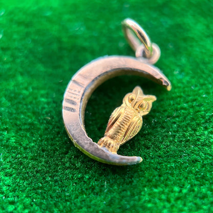 c. 1890s-1900s Owl Moon Conversion Charm