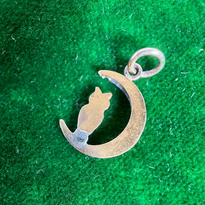 c. 1890s-1900s Owl Moon Conversion Charm