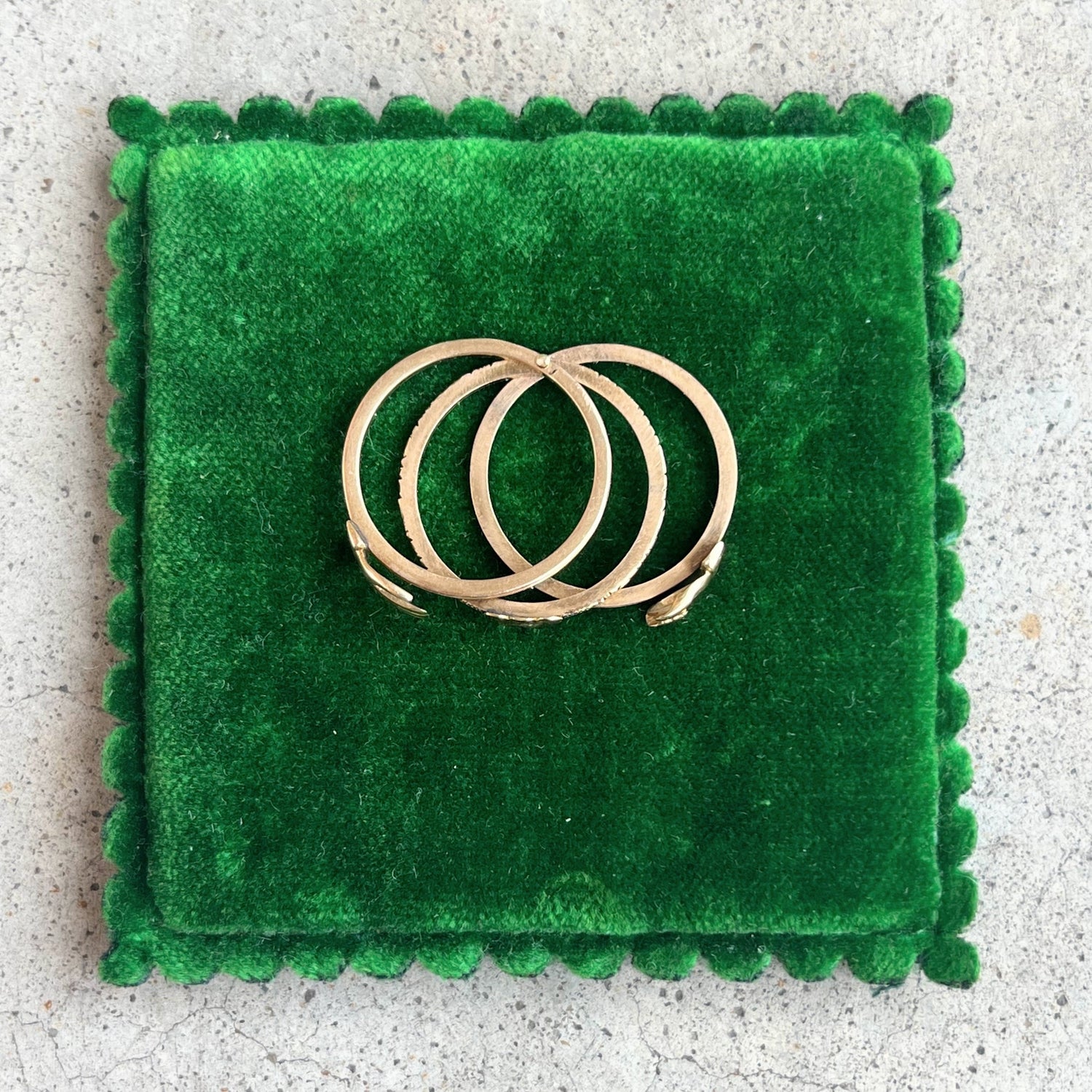 19th c. 14k Gold Fede Gimmel Ring