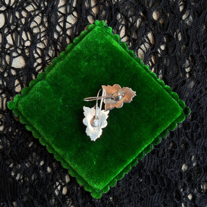 c. 1900s Sterling Silver Green Man Earrings | Converted from Cufflinks