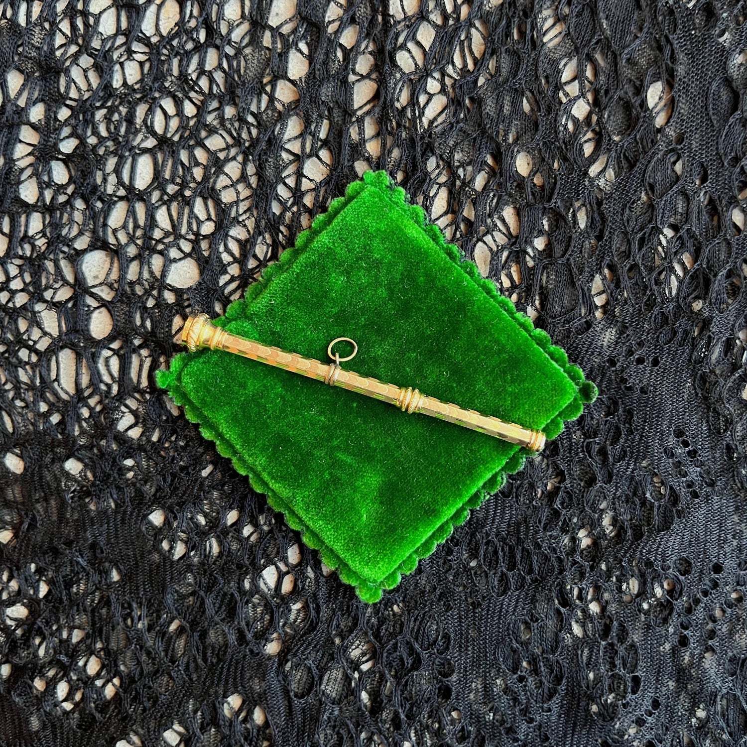 19th c. 14k Gold Rauch &amp; Co. Pencil Pendant