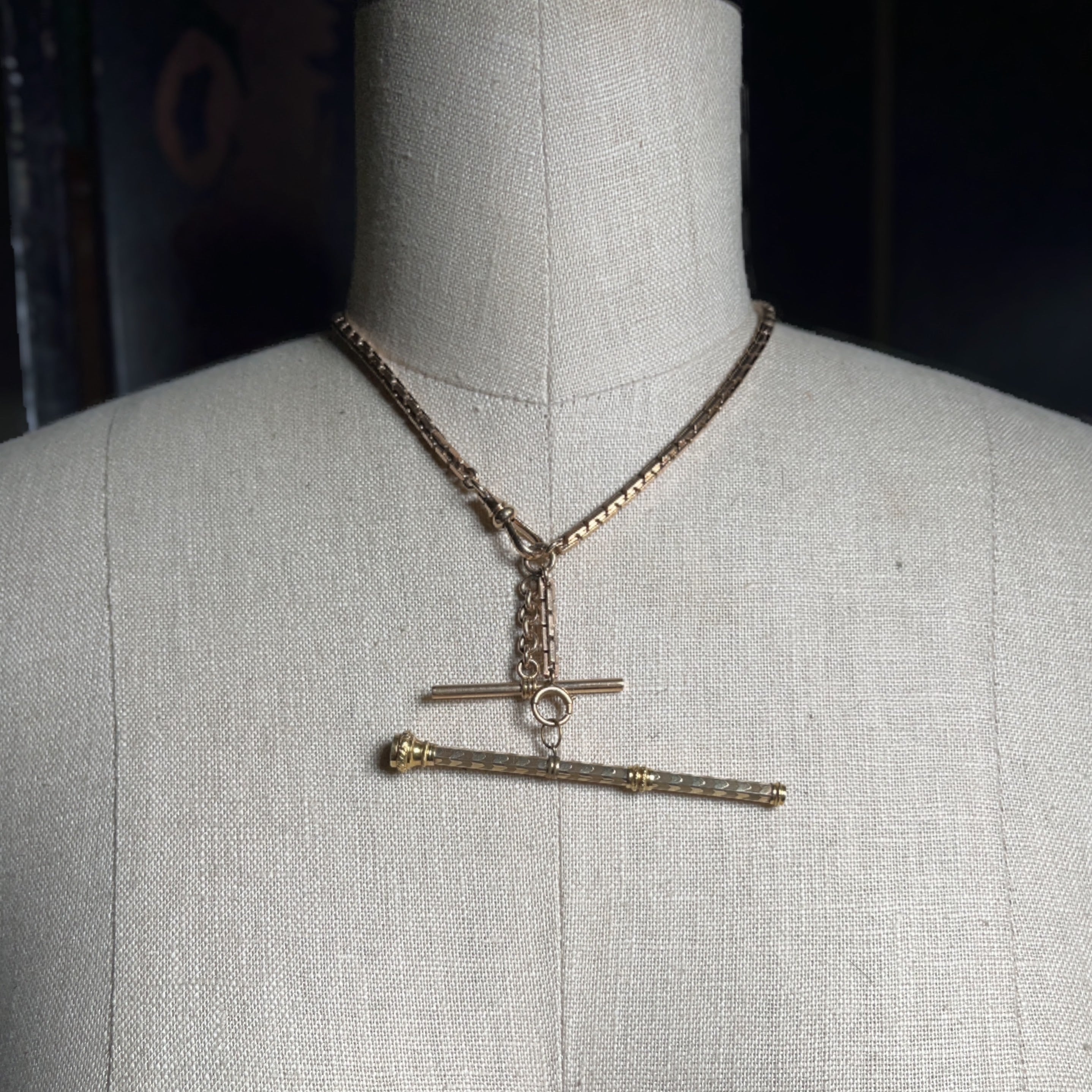 19th c. 14k Gold Rauch &amp; Co. Pencil Pendant