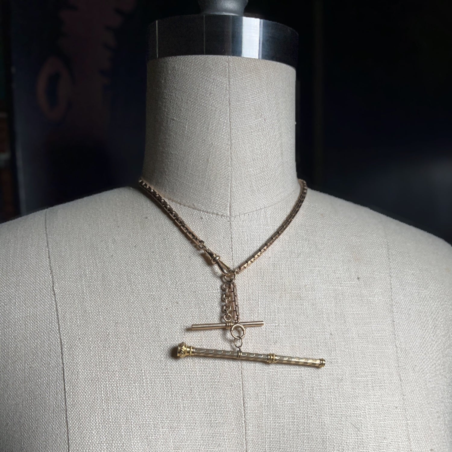 19th c. 14k Gold Rauch &amp; Co. Pencil Pendant