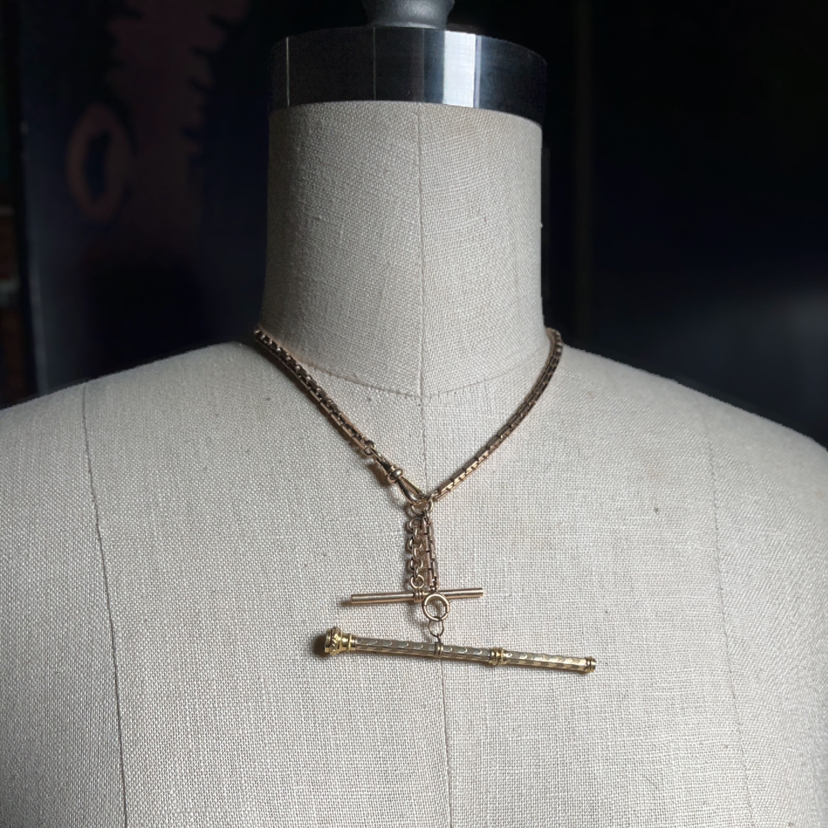 19th c. 14k Gold Rauch &amp; Co. Pencil Pendant