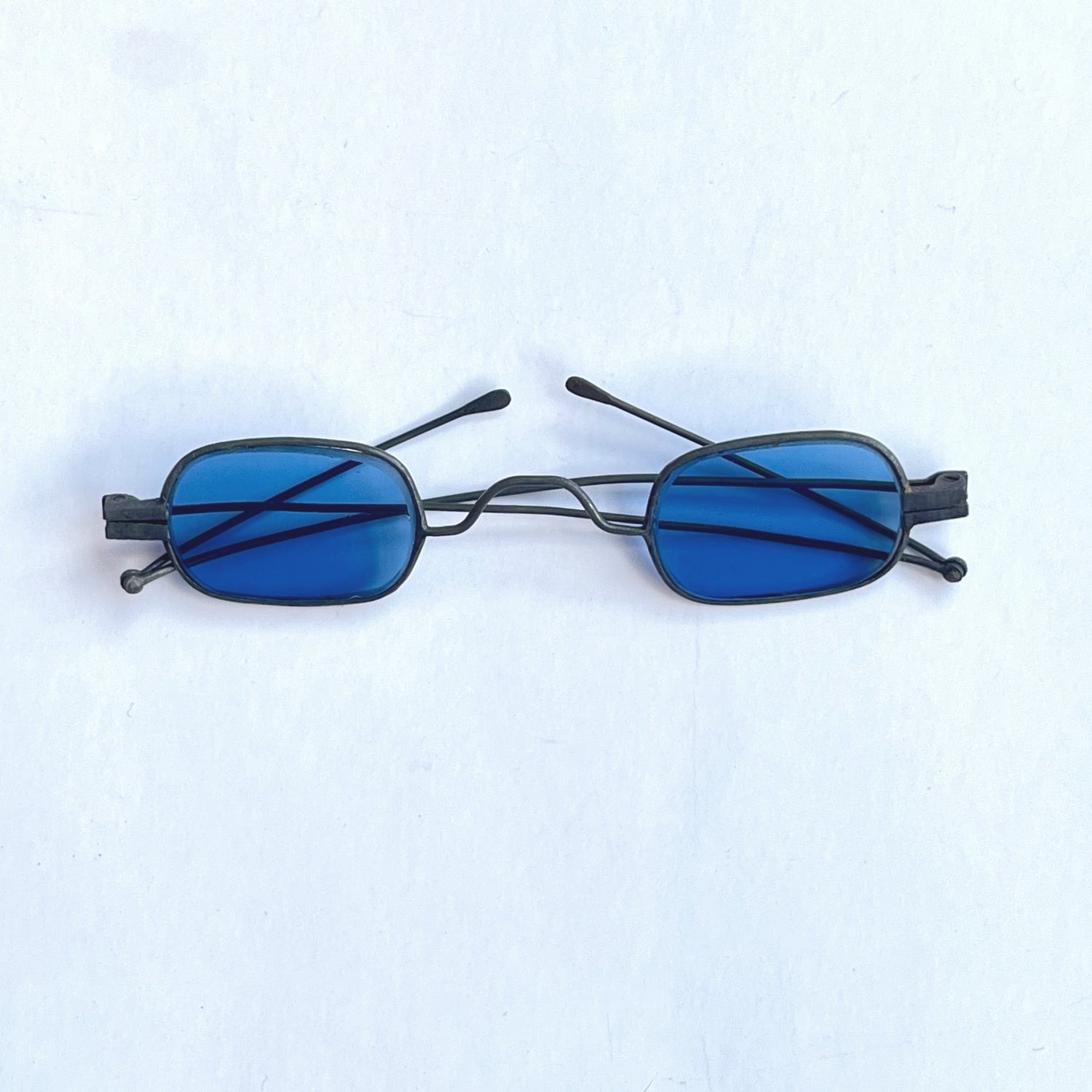 19th c. Blue Tinted Eyeglasses