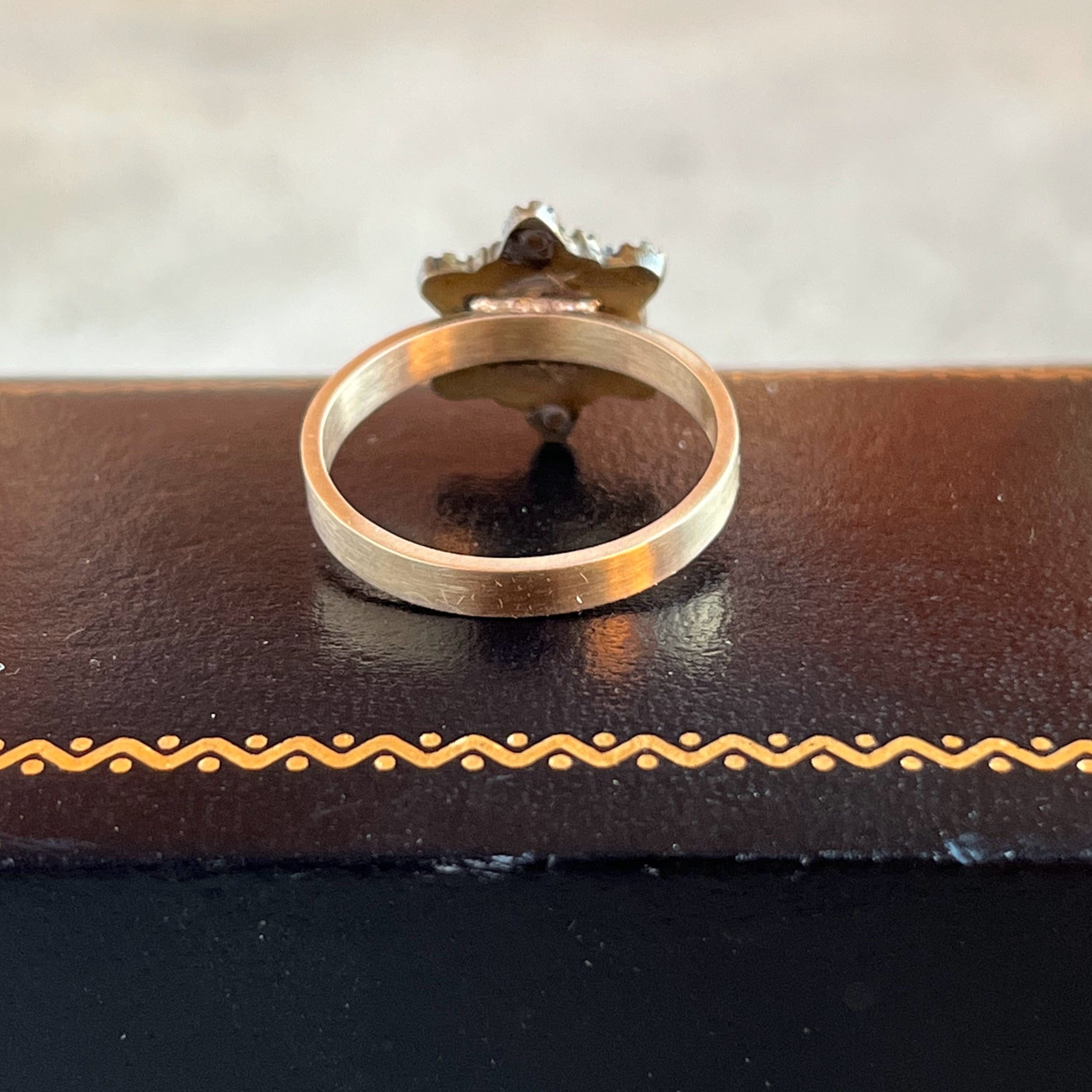 Late 19th c. 10k Gold Garnet Star Conversion Ring