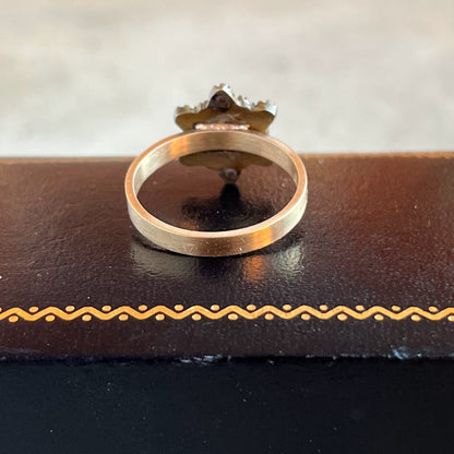 Late 19th c. 10k Gold Garnet Star Conversion Ring