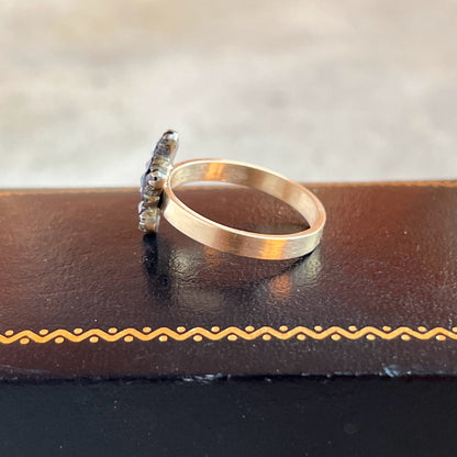 Late 19th c. 10k Gold Garnet Star Conversion Ring