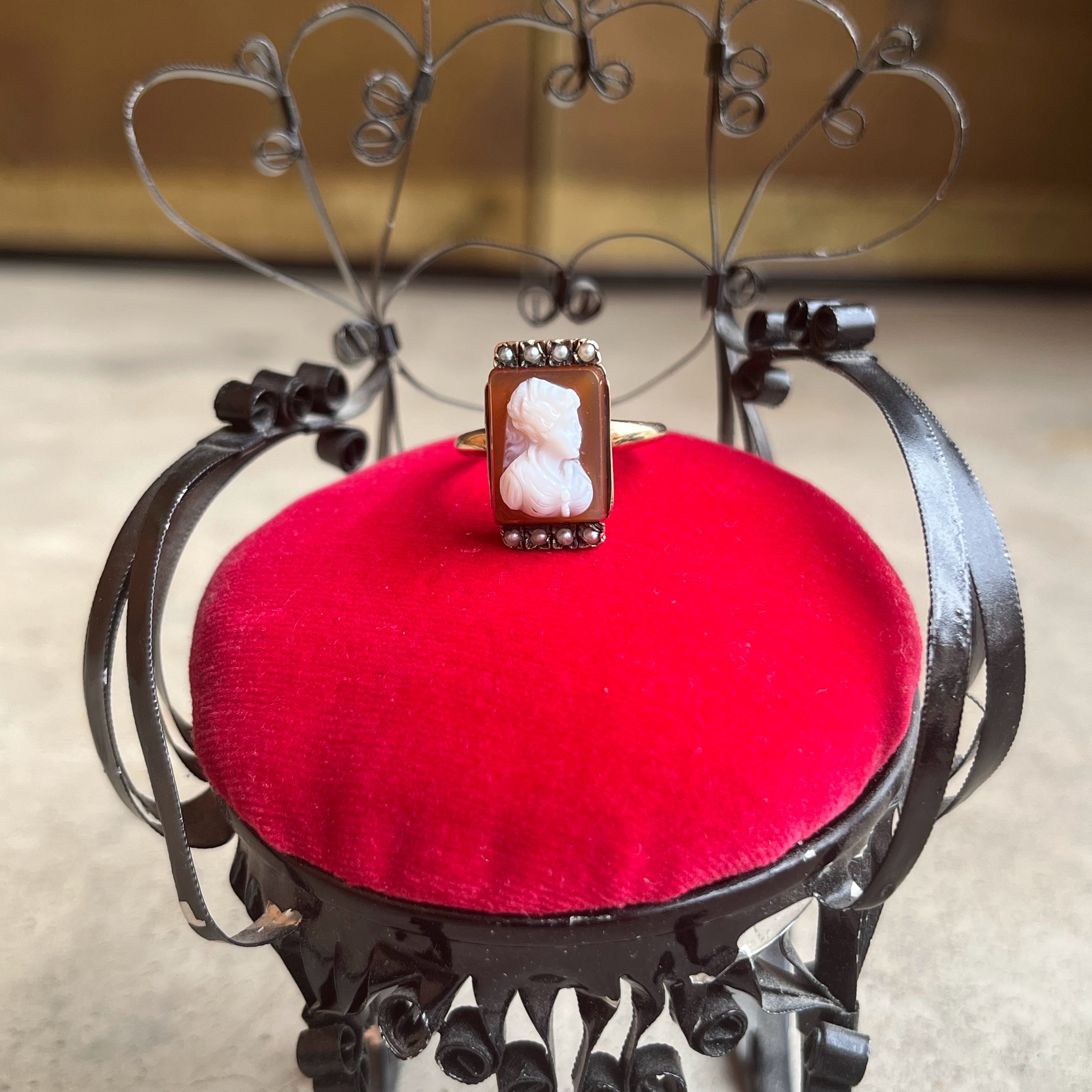 c. 1880s-1890s 10k Gold Cameo Ring