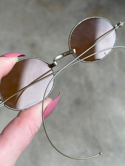 Late 19th c. Amber Tinted Glasses