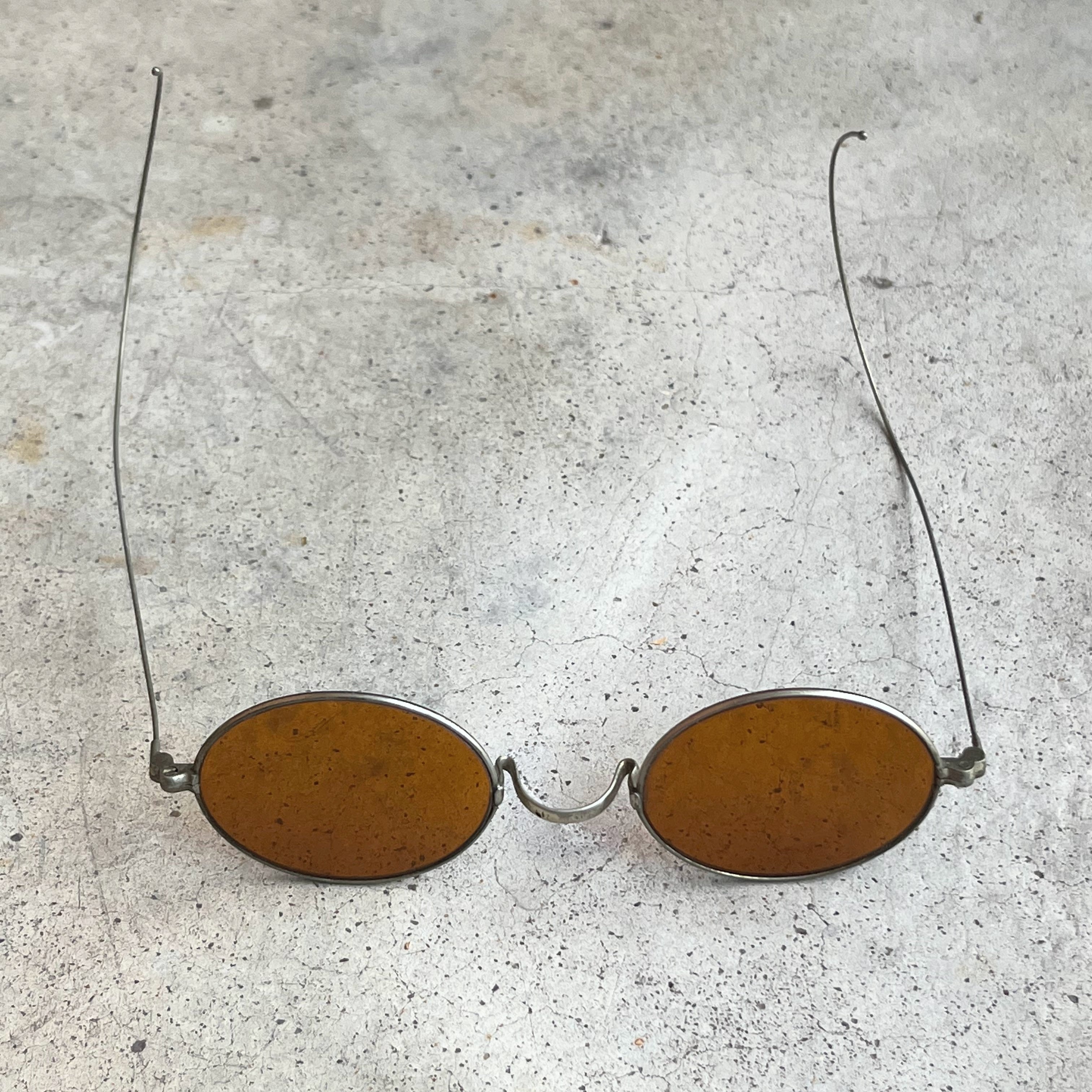 Late 19th c. Amber Tinted Glasses