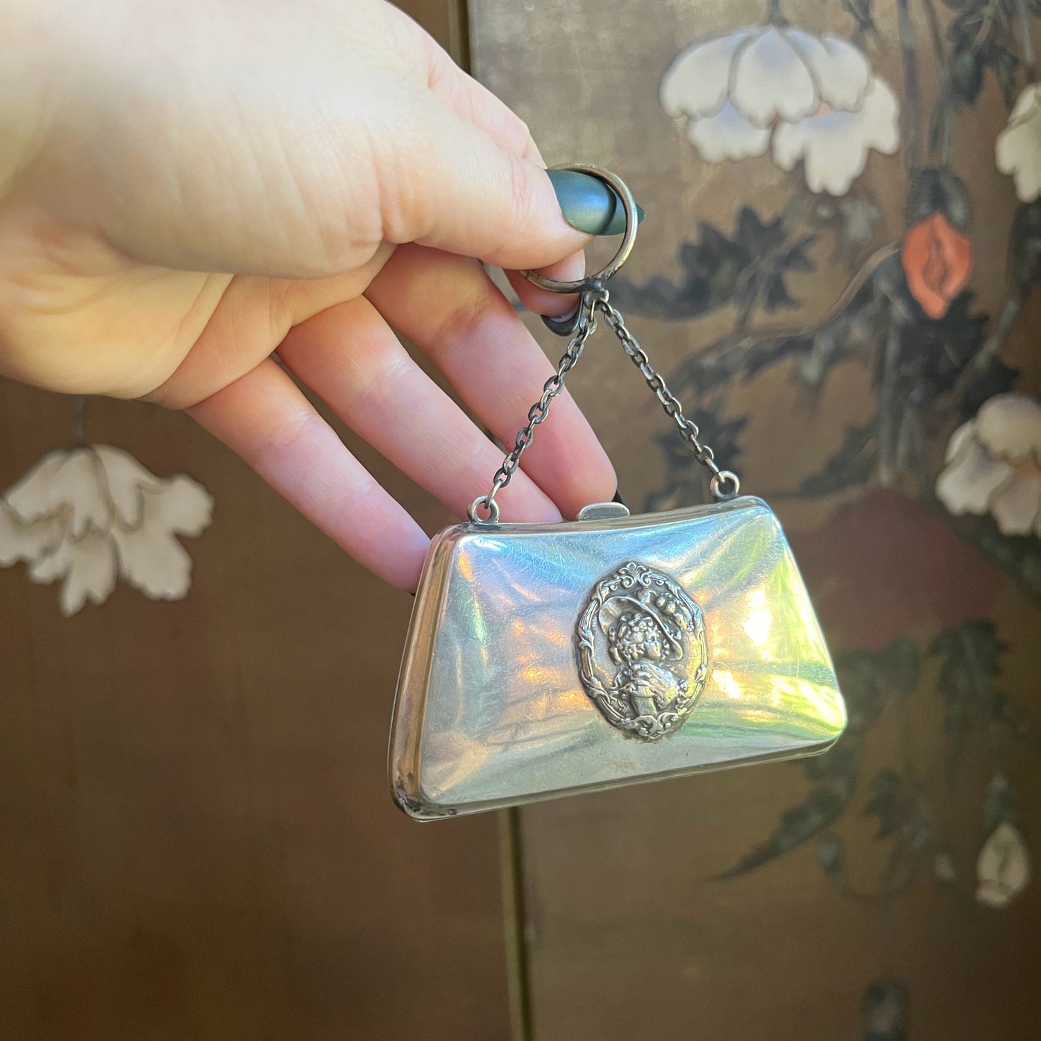 c. 1910s Sterling Silver Chatelaine Purse by R. Blackinton &amp; Co.